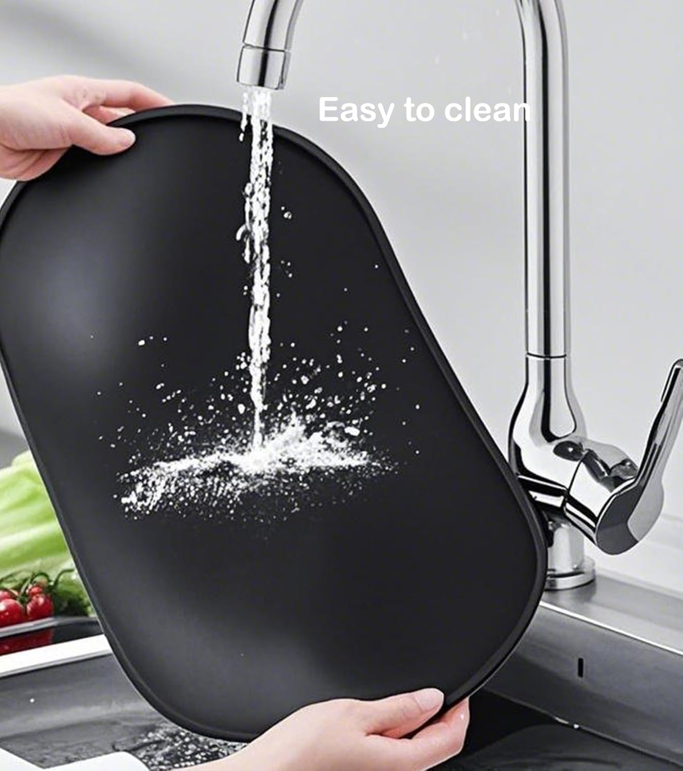 Octonyluck Waterproof Silicone Feeding Mat for Dogs and Cats, Non-Slip, Easy to Clean, Food Safe, Available, 44 X 27 Cm, Black image number 6