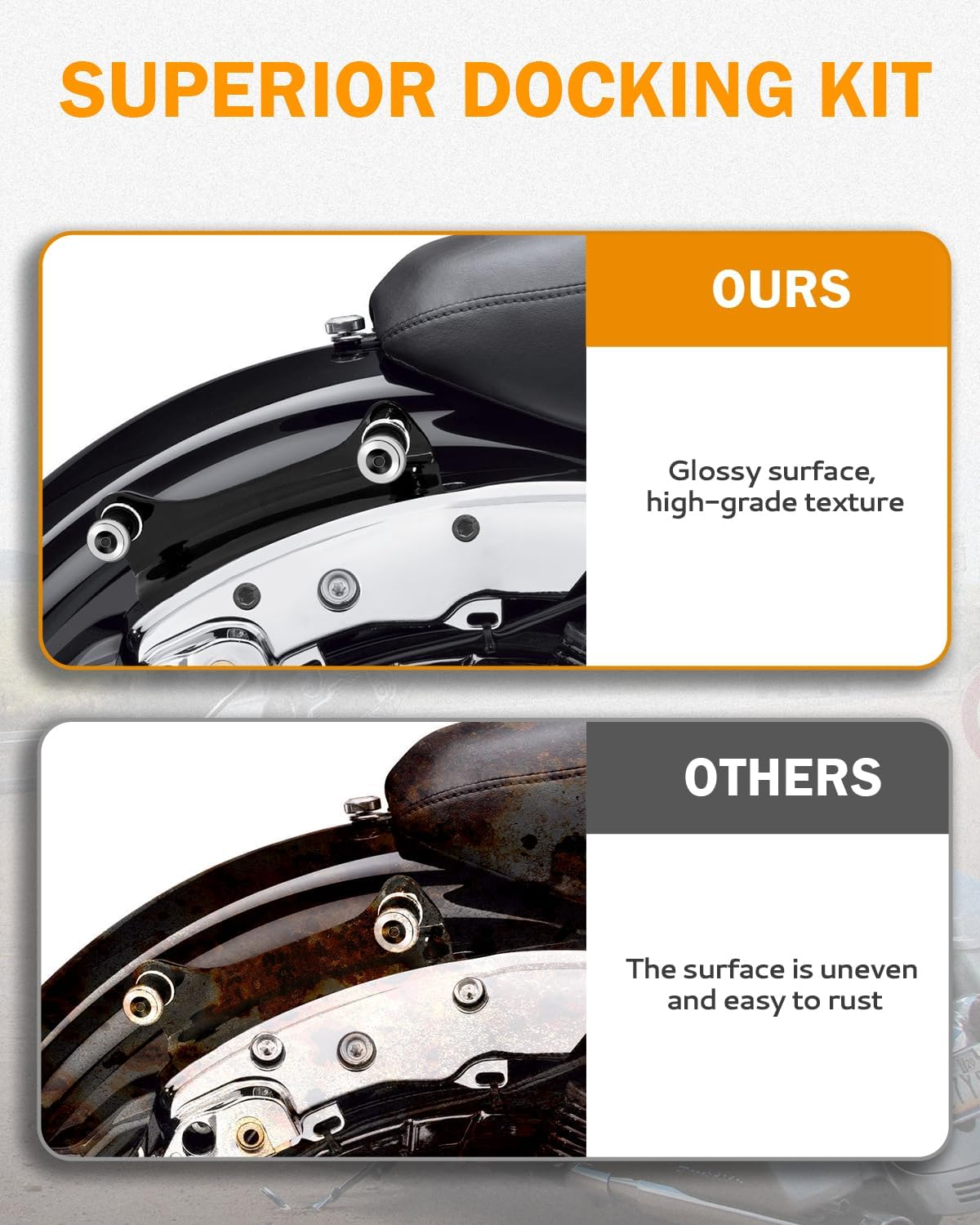 PBYMT Vivid Black 4 Point Docking Hardware Kit Compatible for Harley Davidson Road Glide Road King Street Glide Electra Glide Touring 2014 2015 2016 2017 2018 2019 2020 2021 2022 2023