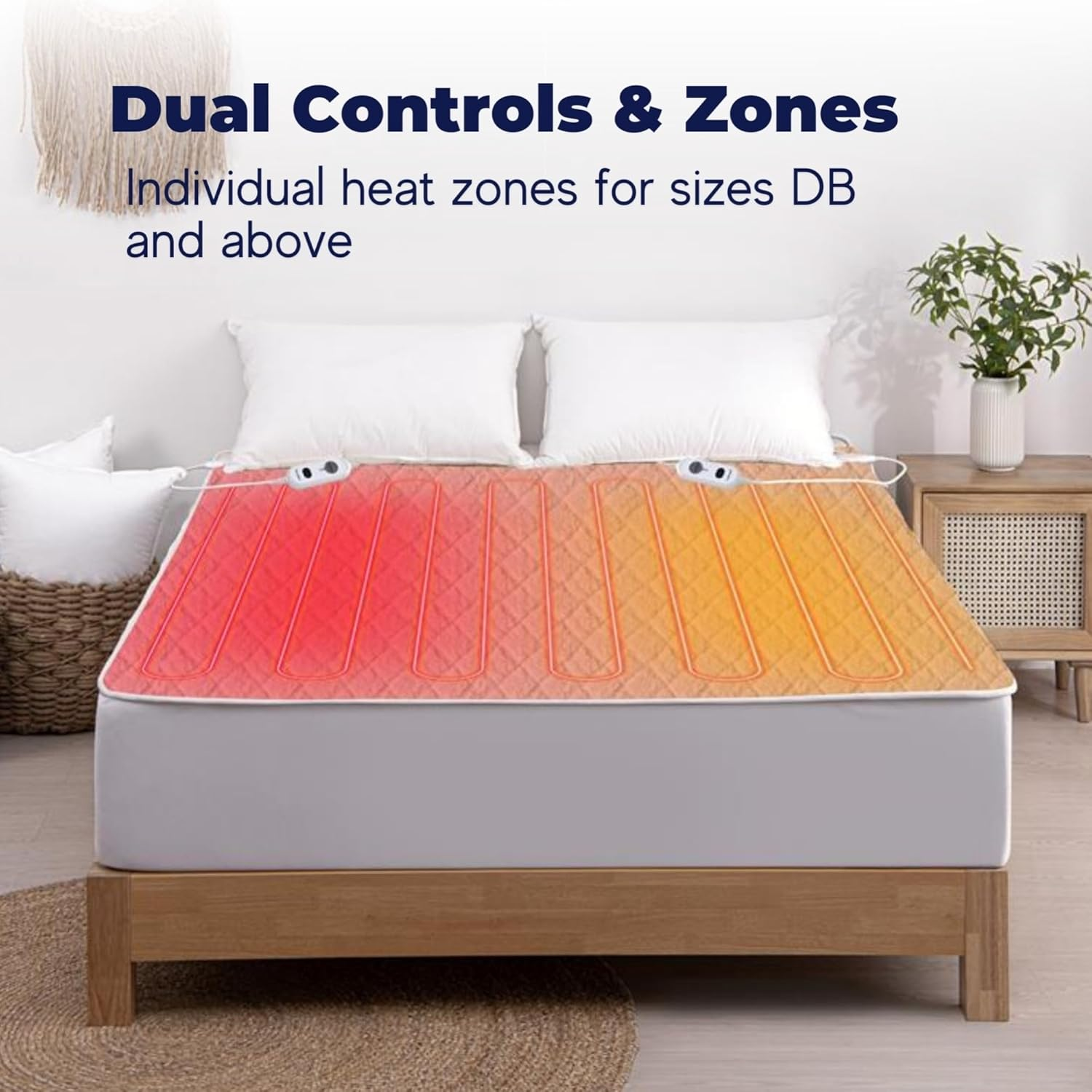 Dreamaker Quilted Sherpa Fleece 420GSM Fitted Electric Blanket, Safety Overheat Protection, 3 Heat Setting, Fast Heating, Machine Washable White Single Bed image number 1