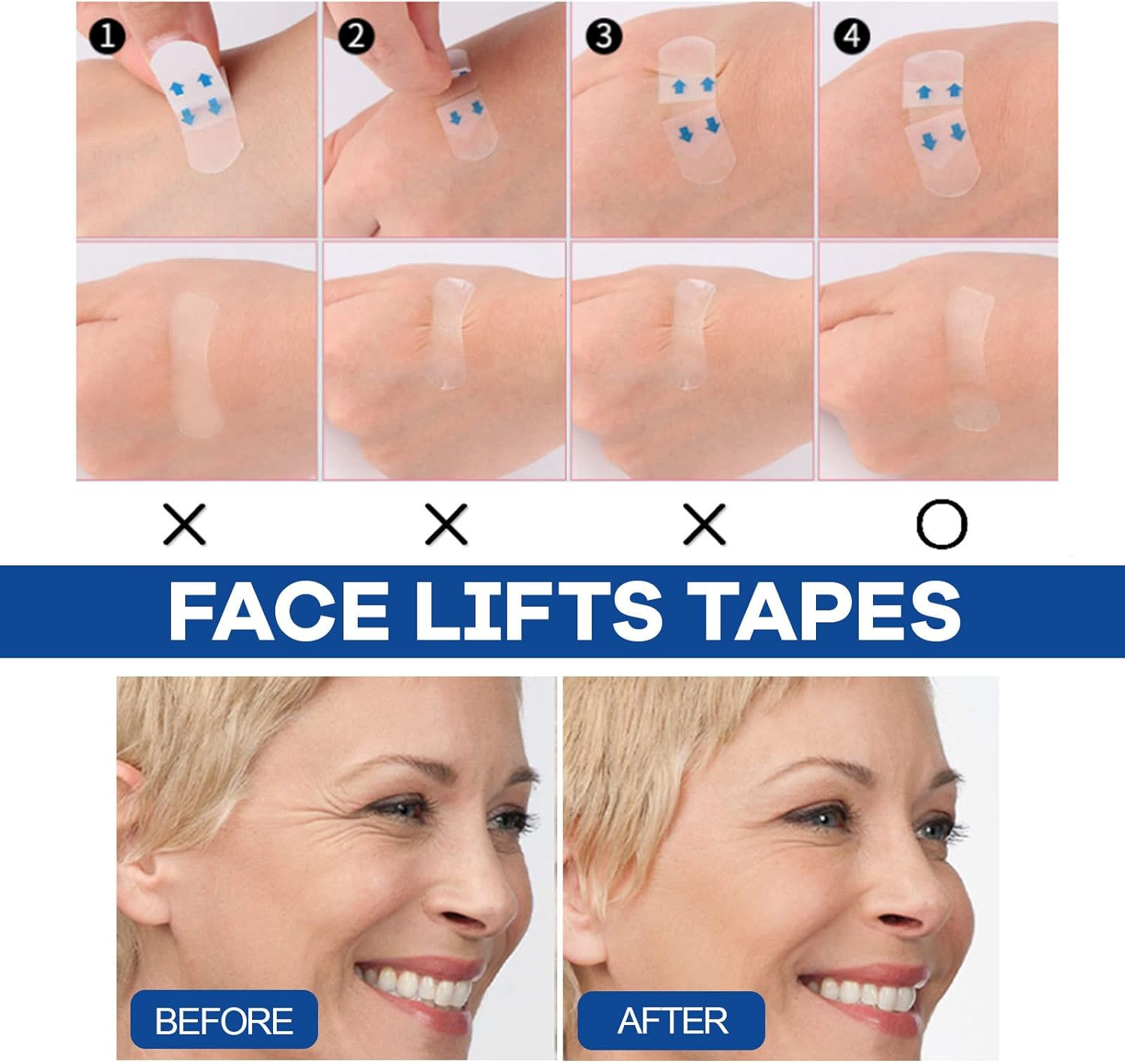 RAYWE 40PCS V Face Invisible Tape Face Lifting Firming Adhevise Tape Skin-Friendly Soft Elastic Waterproof Lasting Lifting Patch image number 4