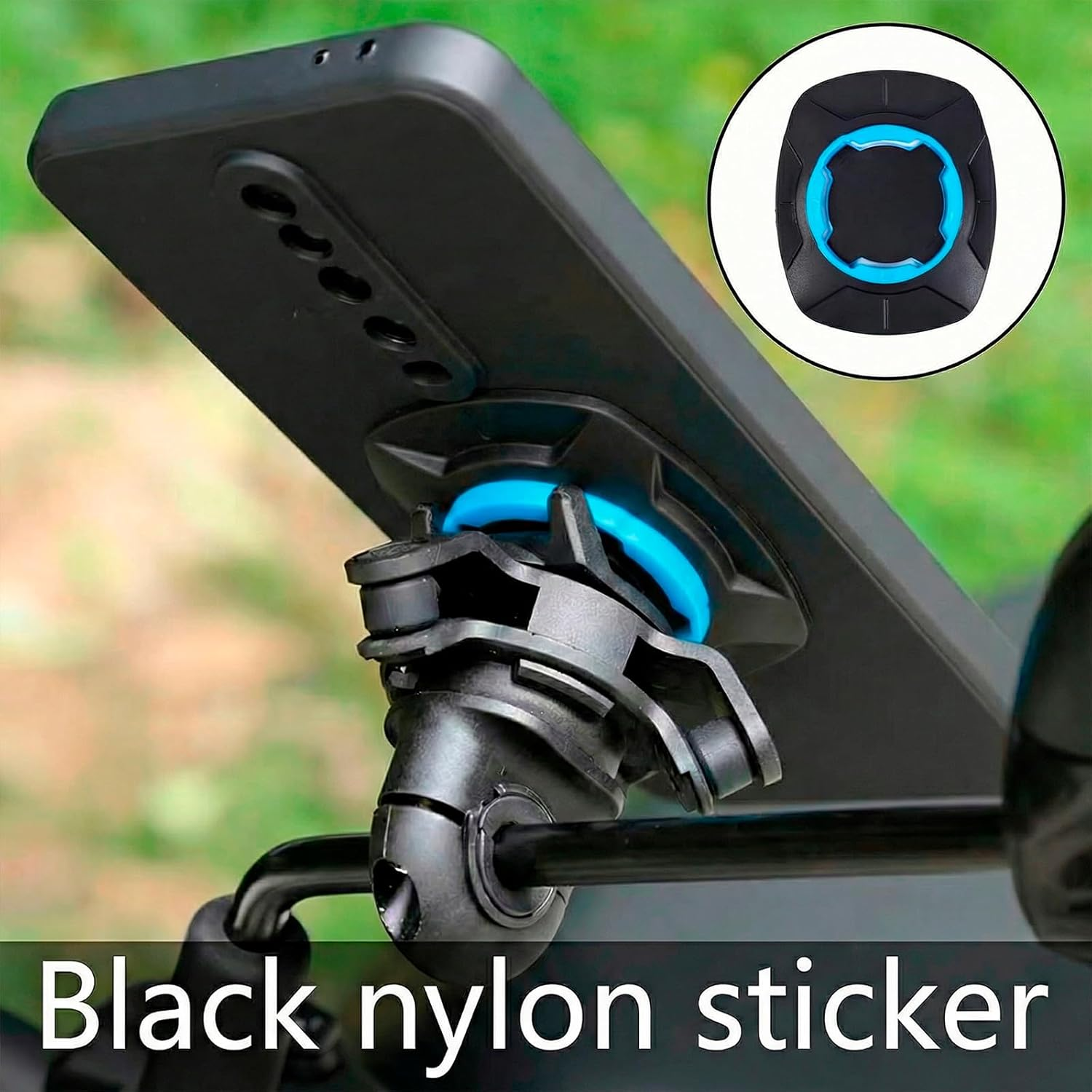 JANGJANG Phone Mount Universal Adaptor for Quad Lock, Adhesive Mount, Quick and Secure for Smartphones, Motorcycles, Bicycles, Cars, Accessories, Blue (Blue) image number 3