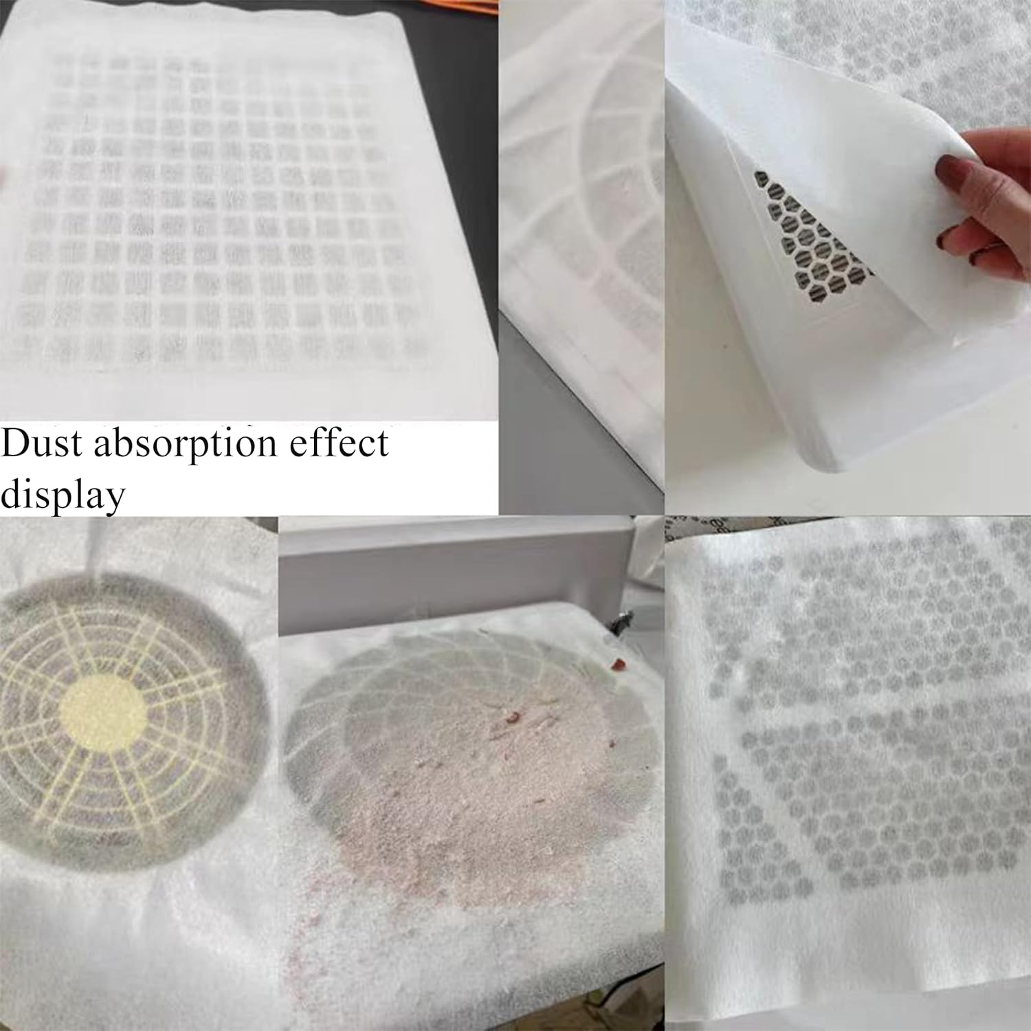 200 Sheets Nail Dust Collector Filter Paper Disposable Nail Dust Filters for Most of Nail Dust Collector Machine Nail Vacuum Dust Collector for Nail Salon Nail Supplies Accessories (White) image number 1