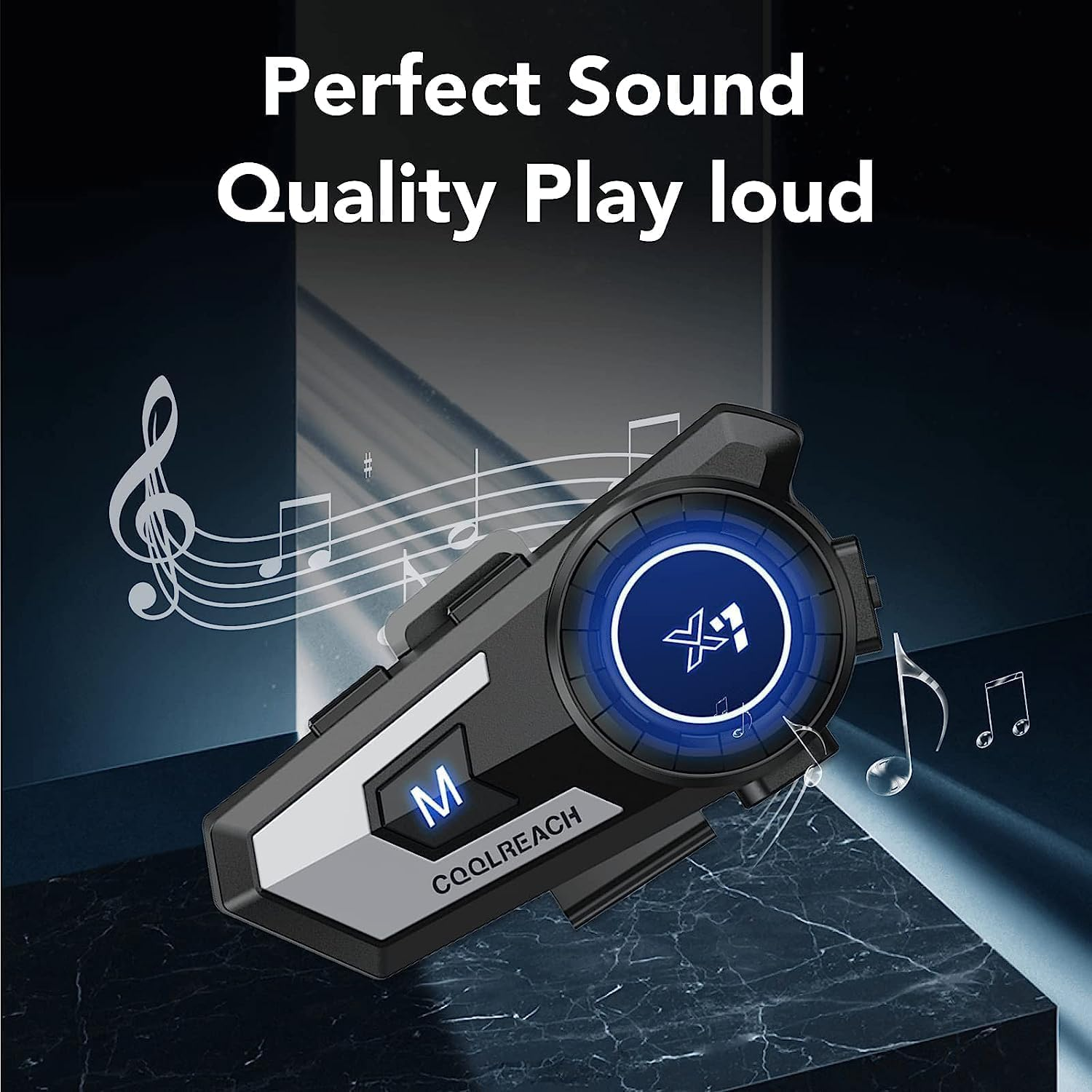 Khptop Motorcycle Headphones, Built-In Bluetooth Headphones, Ski Helmet, CVC, Noise Cancelling, Stereo, Music, Auto Response, 90 Hours Playback, Tweeter, Slim, 1000Mah image number 2