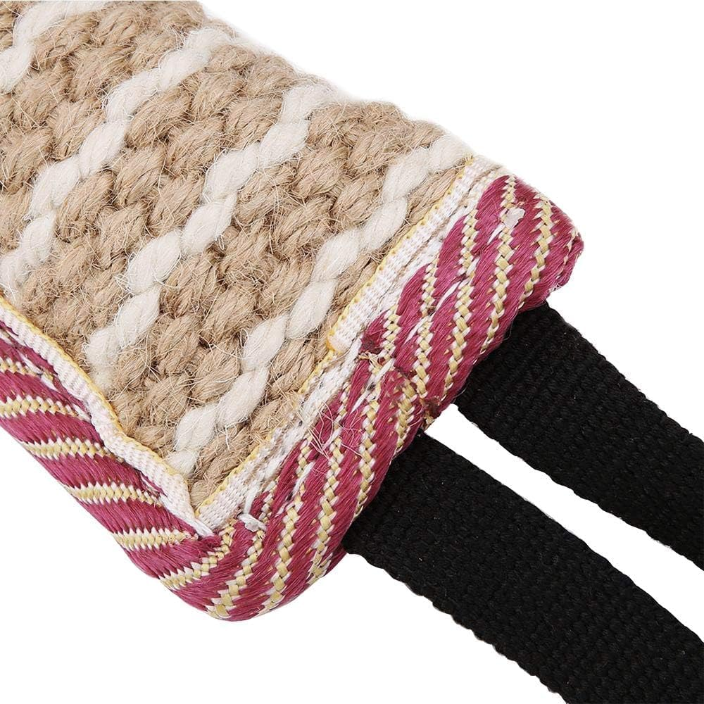 Dog Tug Toy Dog Bite Stick,Tug of War Dog Toy 1 Pcs Jute Bite Pillow with 2 Handles for Puppy Training Interactive Play, Lasting Training Equipment,Suitable for Small Medium Large Dogs image number 2