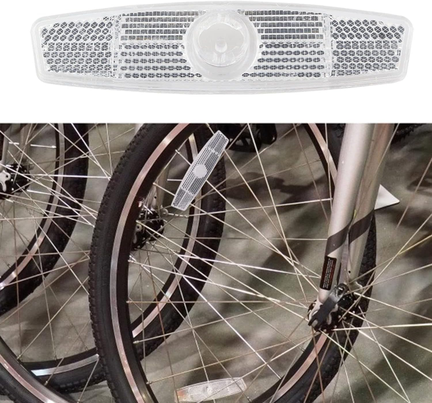 4Pcs Whitebikewheel Reflector Bike Spoke Reflector Bike Safetywarning Reflectorroadbiketire Reflector,Bike Wheel Reflector Night Safety Riding Reflector,Whitebikereflector Bikewheel Reflector image number 6