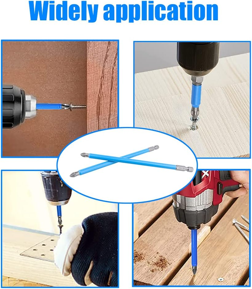 Yakamoz 10Pcs Magnetic anti Slip Phillips Screwdriver Bit Set, PH2, 1/4 Hex Shank, 6 Inch image number 1