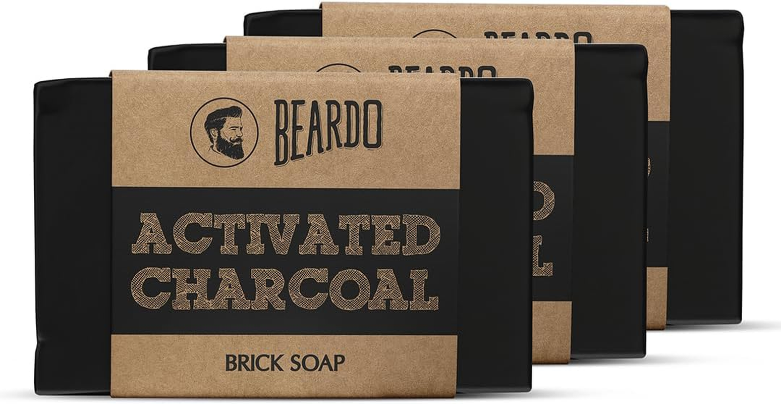 Beardo Activated Charcoal Brick Soap - 125G (Set of 3) image number 5