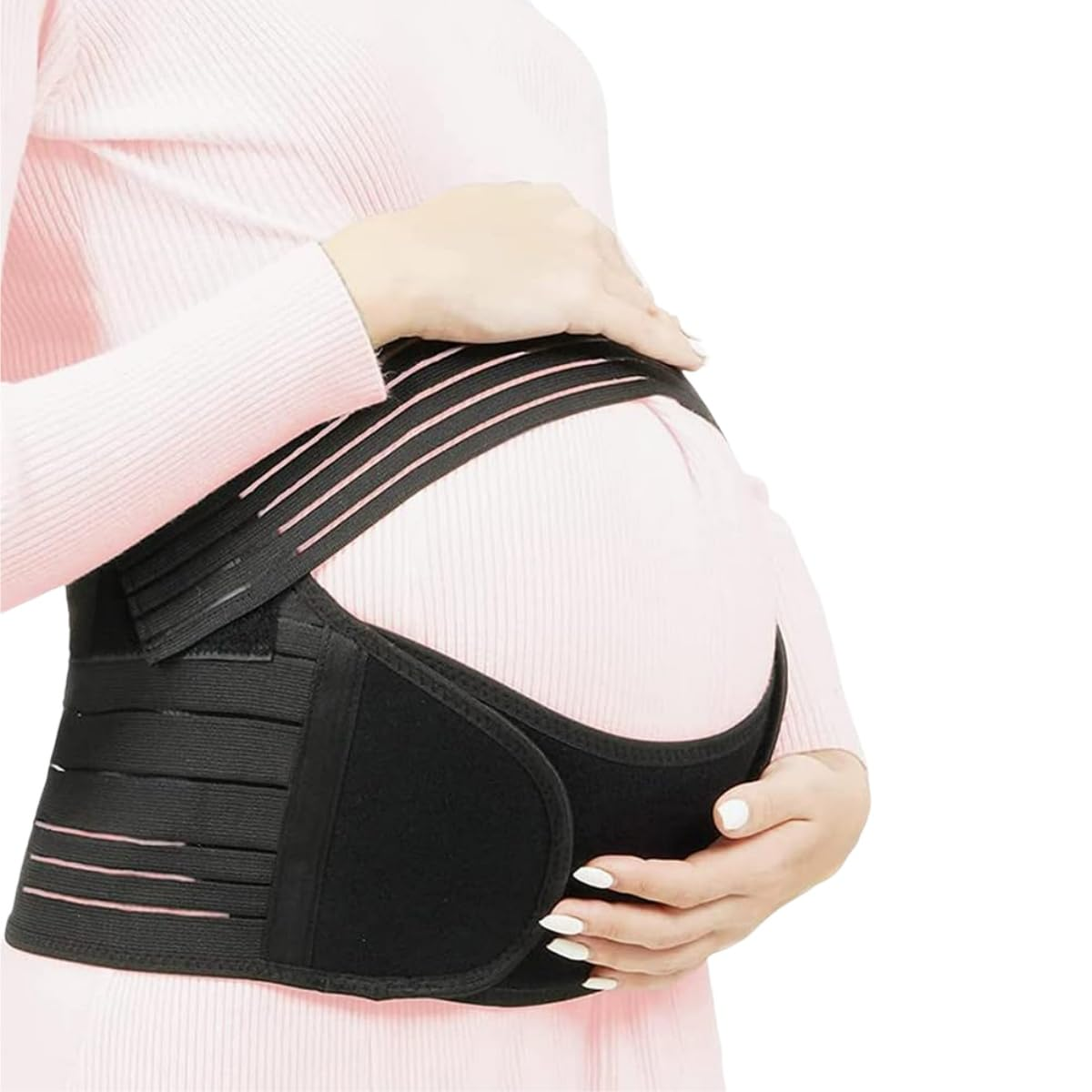 Maternity Belly Band Support, Breathable & Lightweight Abdominal Support with Back Brace, 3-In-1 Pregnancy Belly Belt for Mid to Late Term, Stylish & Durable Pregnancy Pressure Relief Band image number 5