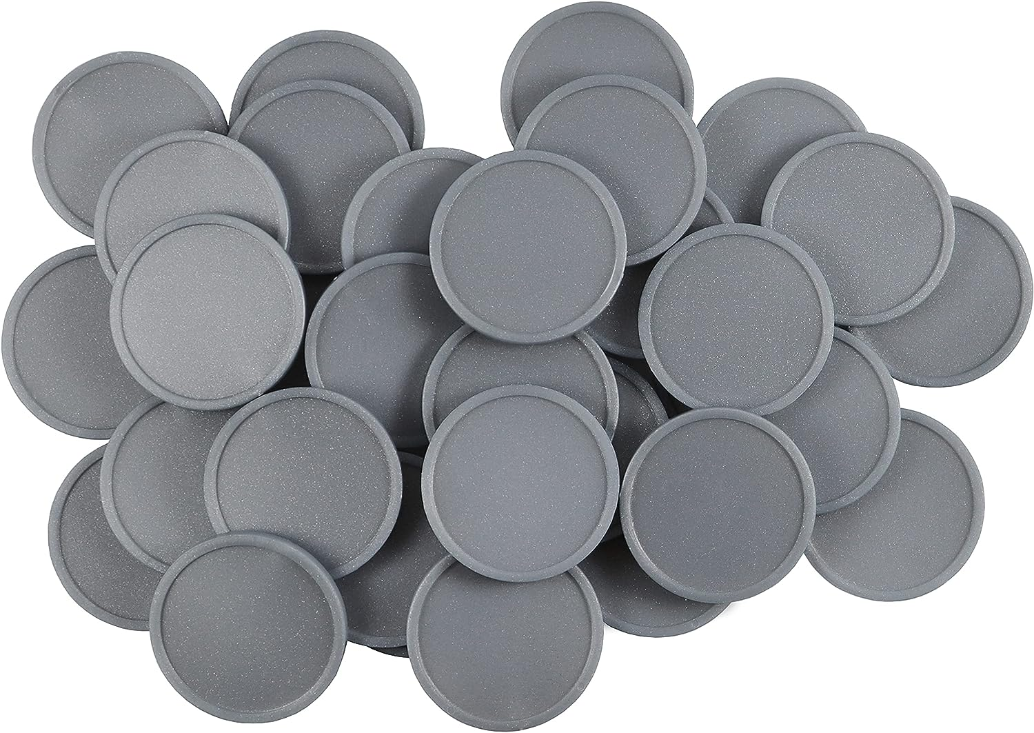 100 Silver Tokens Made from Recycled Plastic | Tokens Chips Counters Bingo Poker Board Games | Reward and Drink Tokens