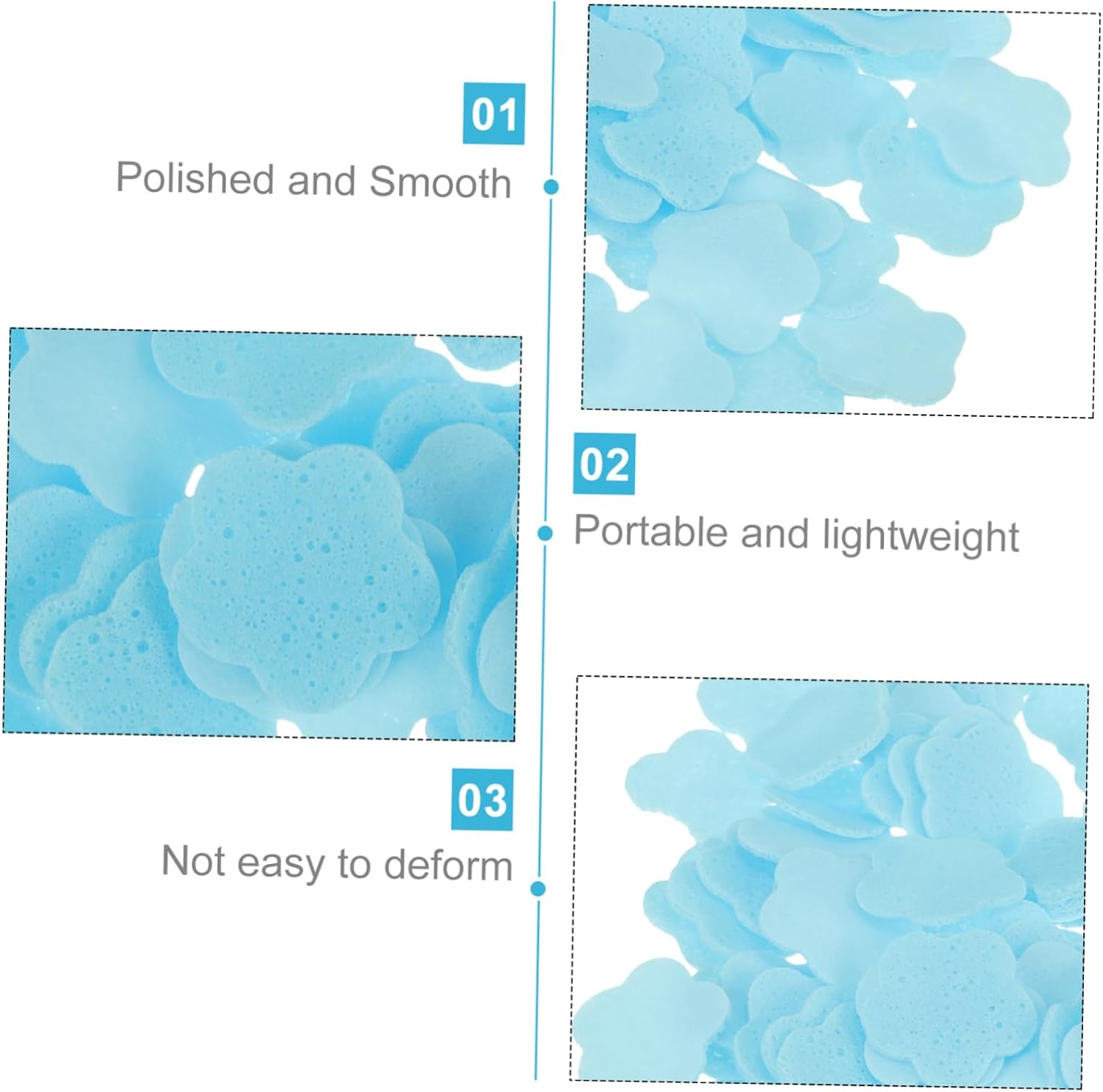 NULYLU Portable Travel Soap Sheets Box Mini Soap Paper for Boys and Girls Blue Milk Scent image number 5