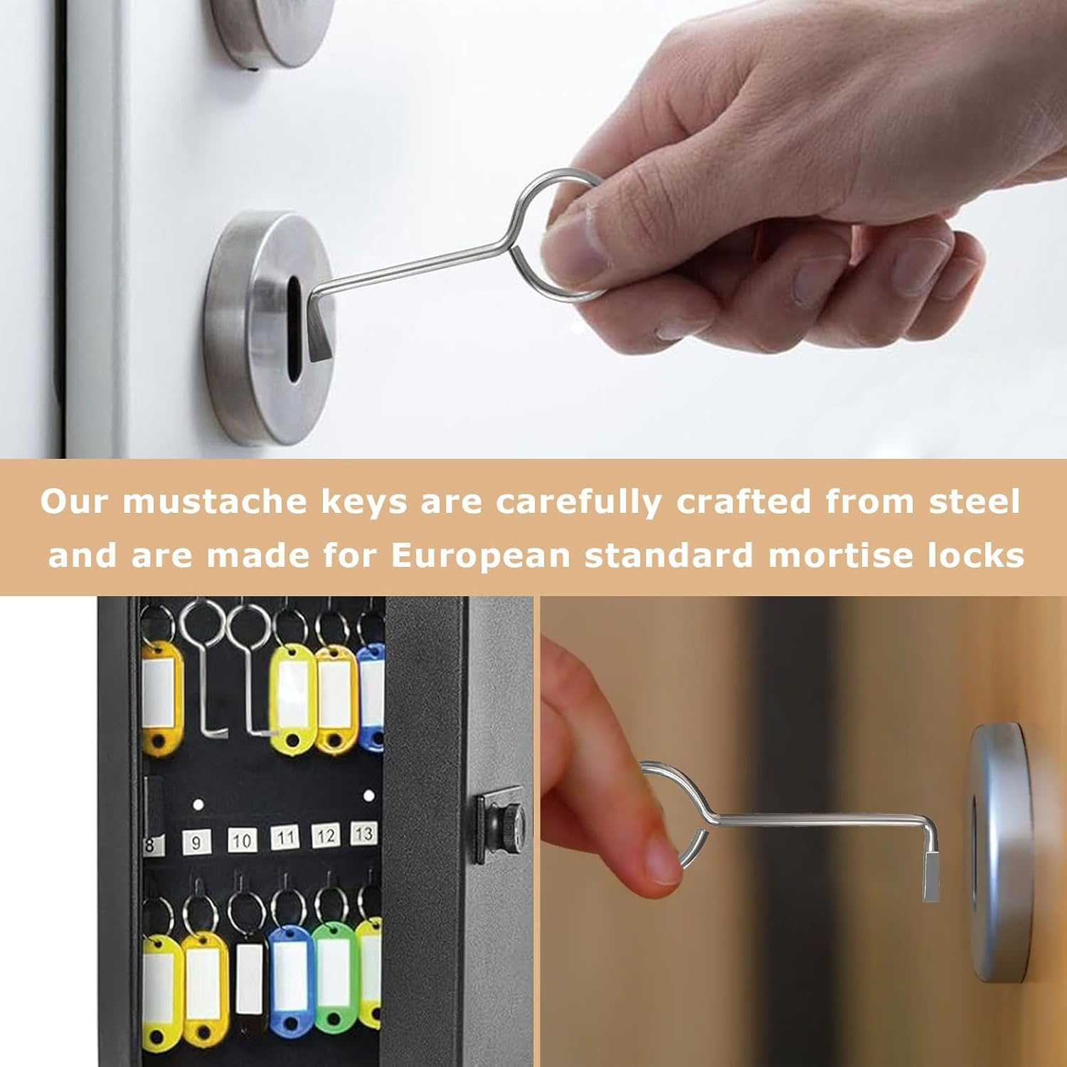 DAAIZIII Set of 2 Professional Lock Pick Set, Deadlock Key, Door Opening Tool, Universal Deadlock Key, Lock Pick Set, Professional, Beard Key, Lock Pick for Coloured Beard Lock Opener image number 1