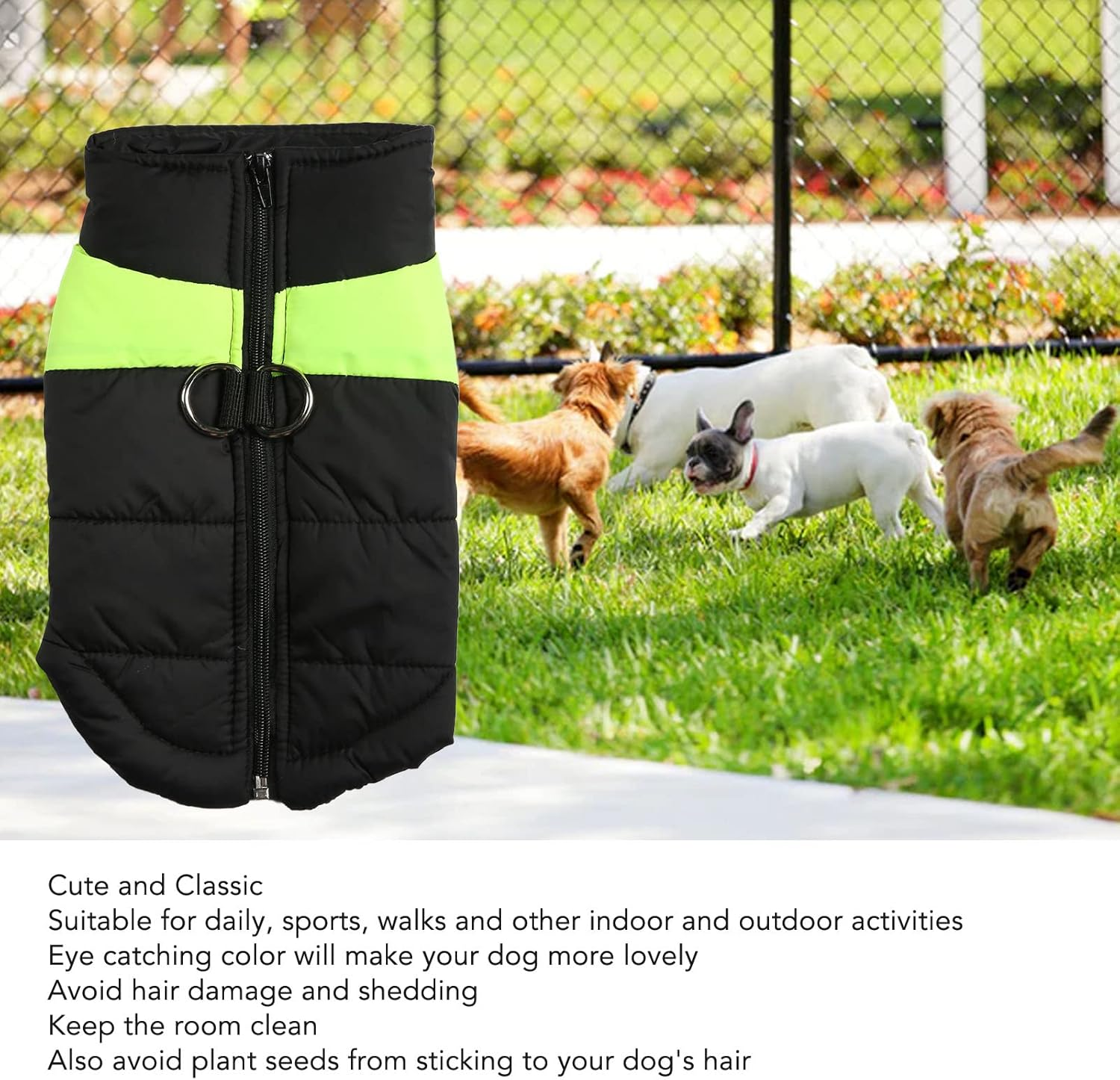 Dog Winter Coat, Dog Warm Vest, Durable Pet Warm Vest, Windproof Waterproof Thick Dog Cold Weather Apparel, Winter Dog Jacket High Collar for Medium Large Pets (L) image number 1