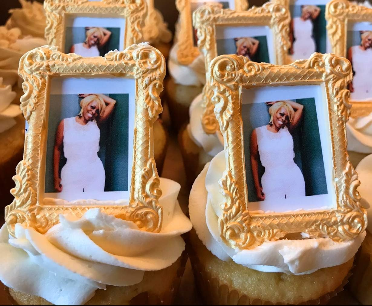 SAKOLLA Photo Frame Fondant Mold - 3 Pack Picture Frames Silicone Mold for Cake Decorating, Sugar, Gum Paste, Chocolate, Cookies, Resin, Polymer Clay - Pink image number 2