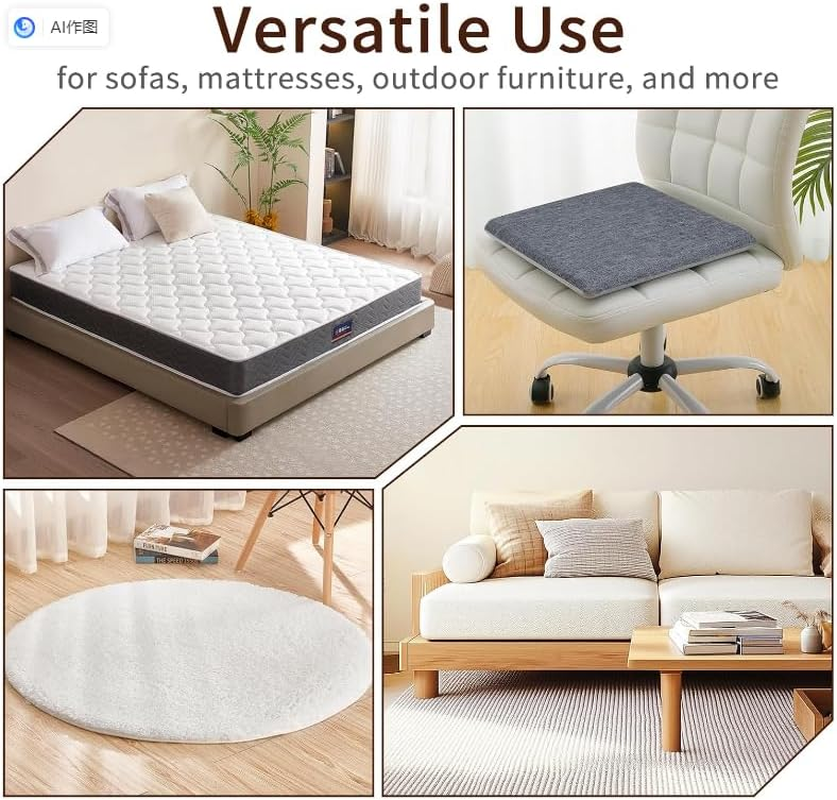 Ray Ocean Mattress Non Slip Grip Pad,1.8M*2M Mattress Sofa and Carpet Anti-Slip Stoppers Clips to Prevent Sofa from Sliding Mattress Holders to Keep Mattresses in Place for Throw Pillows image number 4