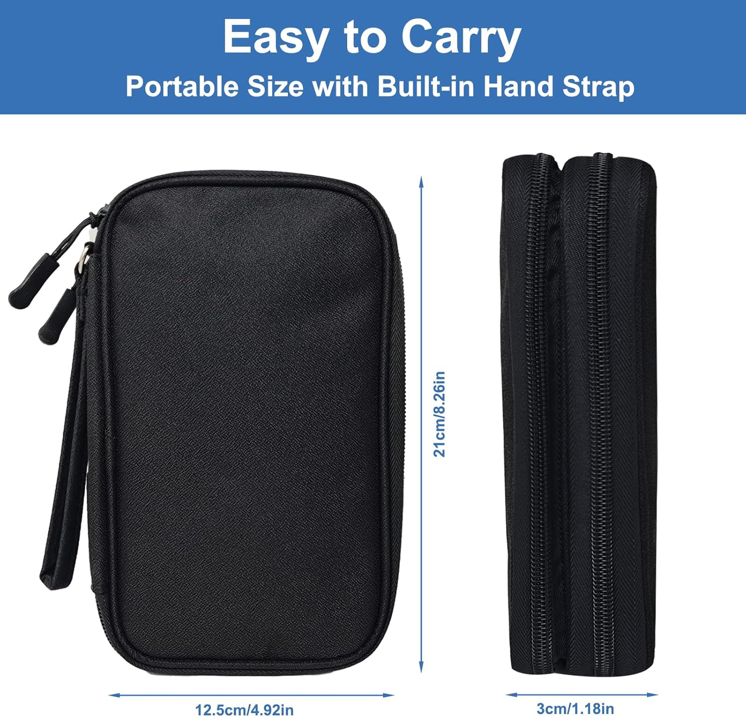 Electronic Organizer Travel Case,Charger Organizer,Cable Organizer Case,Hard Case,Tech Travel Organizer for Cord,Phone,Sd Card,Power Bank,Earphone,21" L X 12.5" W X 6" H image number 1