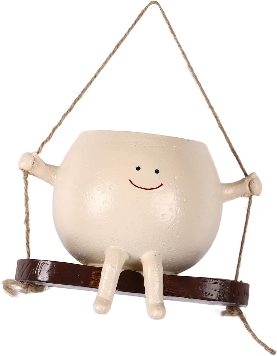 Swing Face Planter, Smiling Face Multifunctional Resin Plant Pot for Garden image number 1