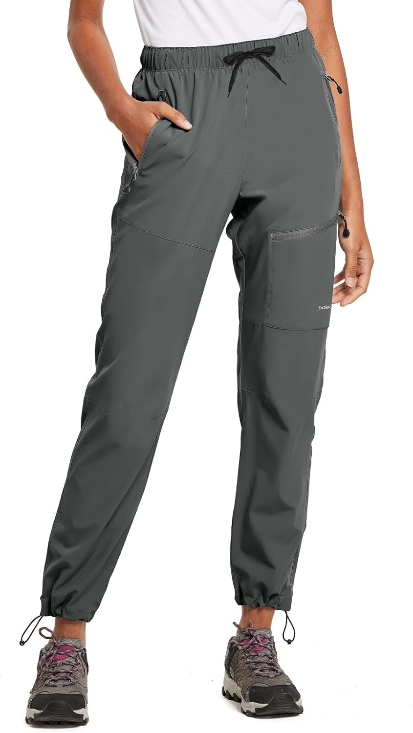 Baleaf Women'S Hiking Pants Quick Dry Water Resistant Lightweight Joggers Pant for All Seasons Elastic Waist