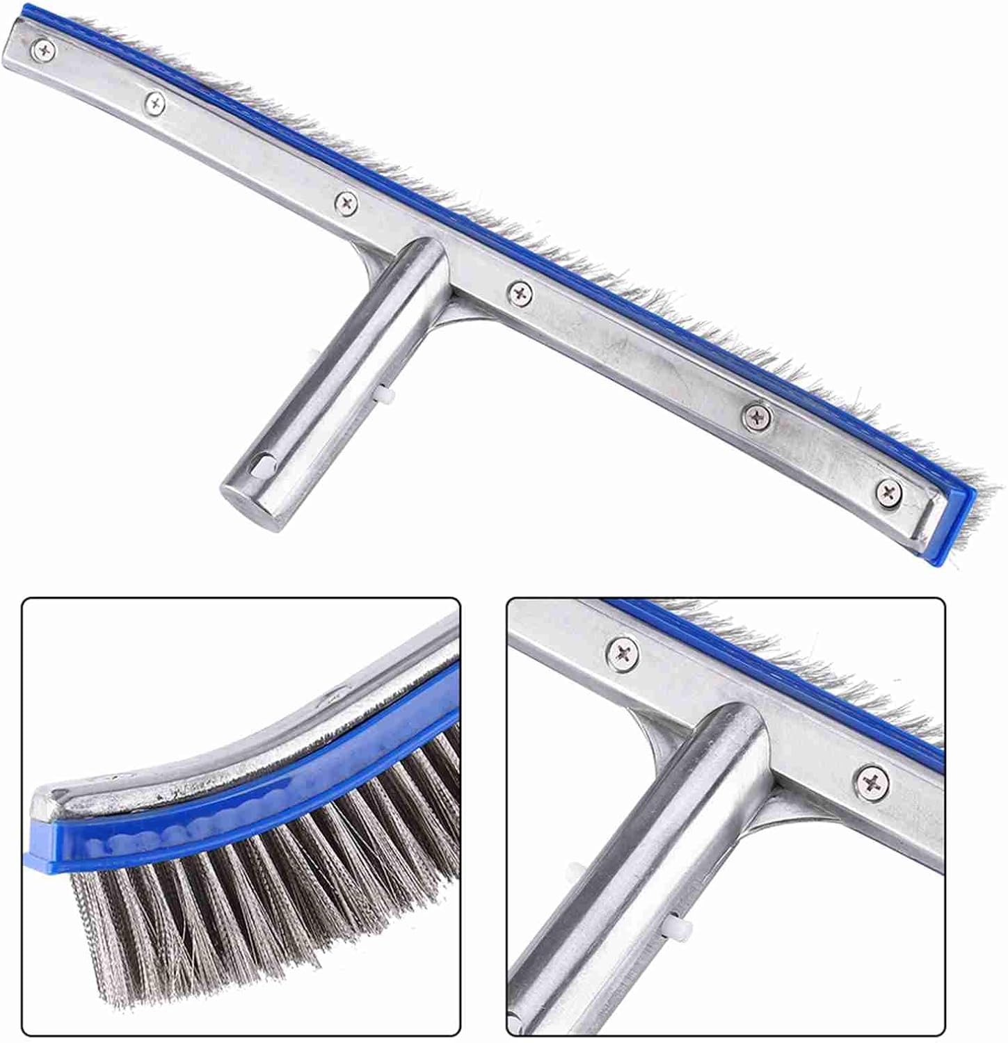 Steel Brush for Swimming Pool Supplies - Effective Brush for Pond Spa Hot Spring image number 1