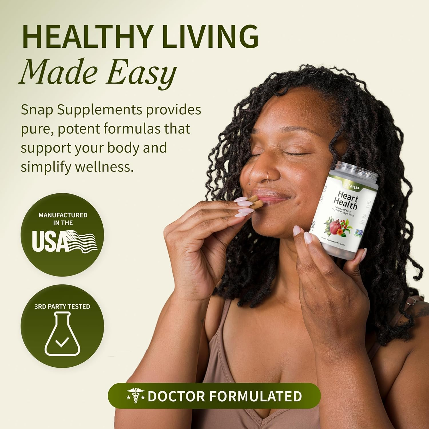 SNAP Supplements Heart Health - 90 Capsules image number 3