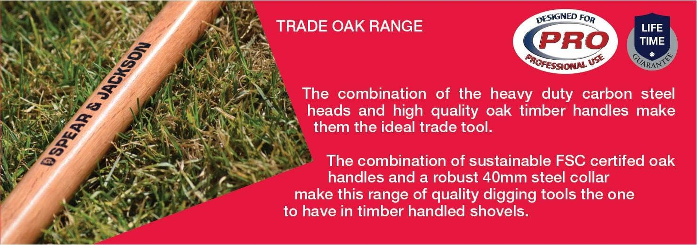 Spear & Jackson Plumbers Long Oak Handle Shovel image number 2