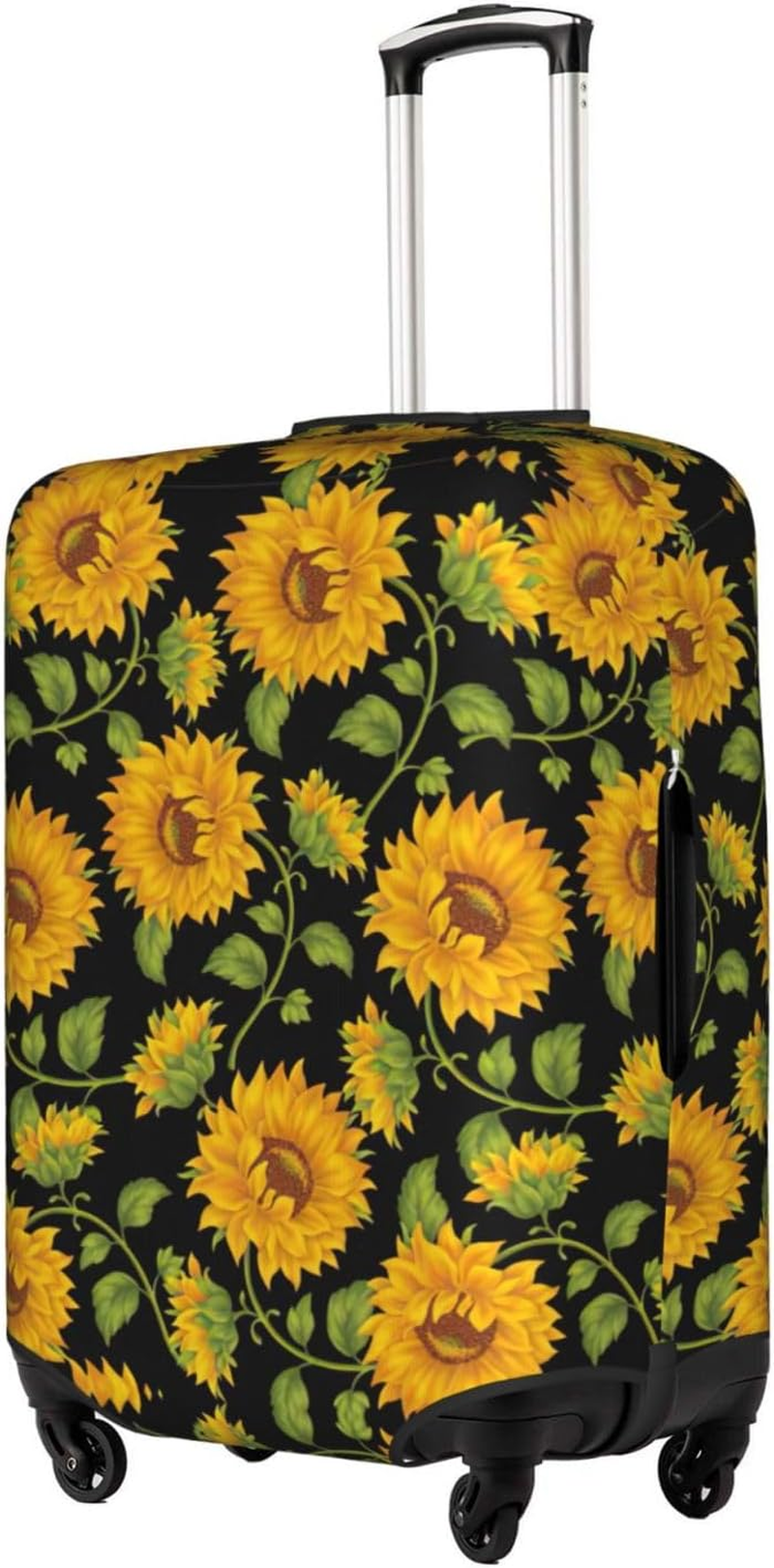 Odddot Sunflower Pattern Print Travel Luggage Cover,Suitcase Protector Cover, Washable Baggage Covers,For 18-32 Inch Luggage, Sunflower Pattern, Small image number 3