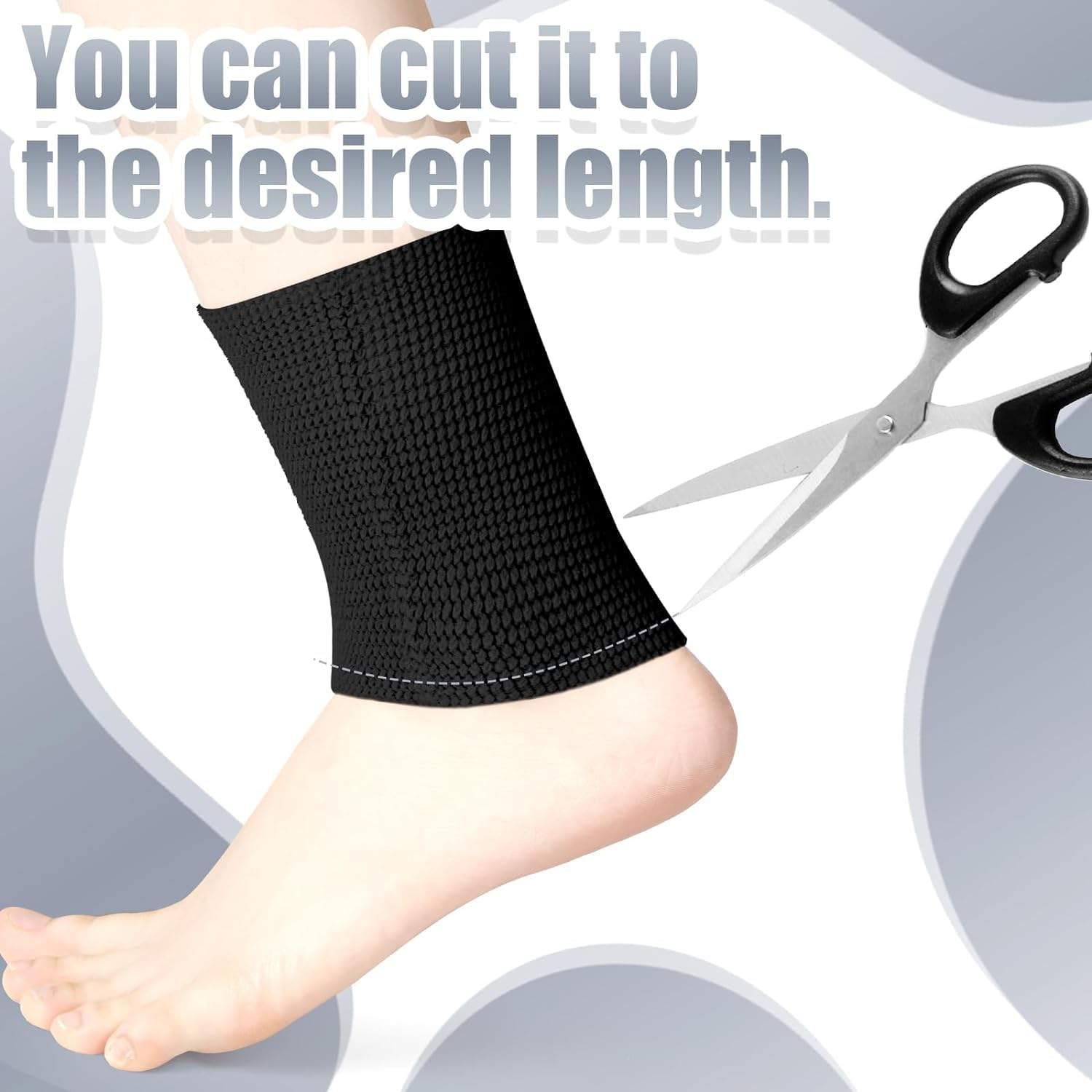 JZCD 2 Pcs Ankle Brace Ankle Gel Sleeves Skate Socks Protection for Figure Skating, Hockey, Roller, Inline, Riding Ankle Compression Sleeve (Black) image number 3