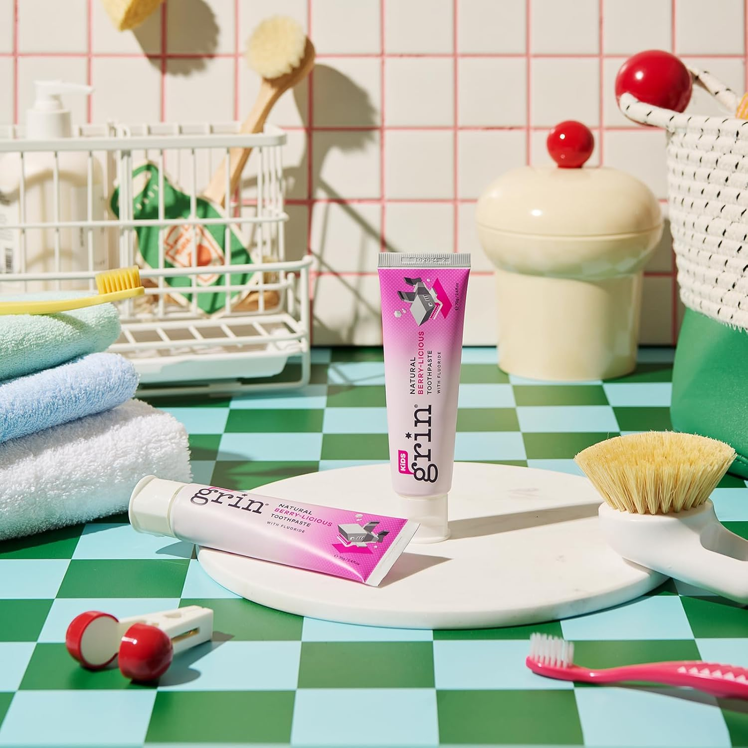 Grin Kids Natural Berry-Llicious Toothpaste with Fluoride 70G image number 6