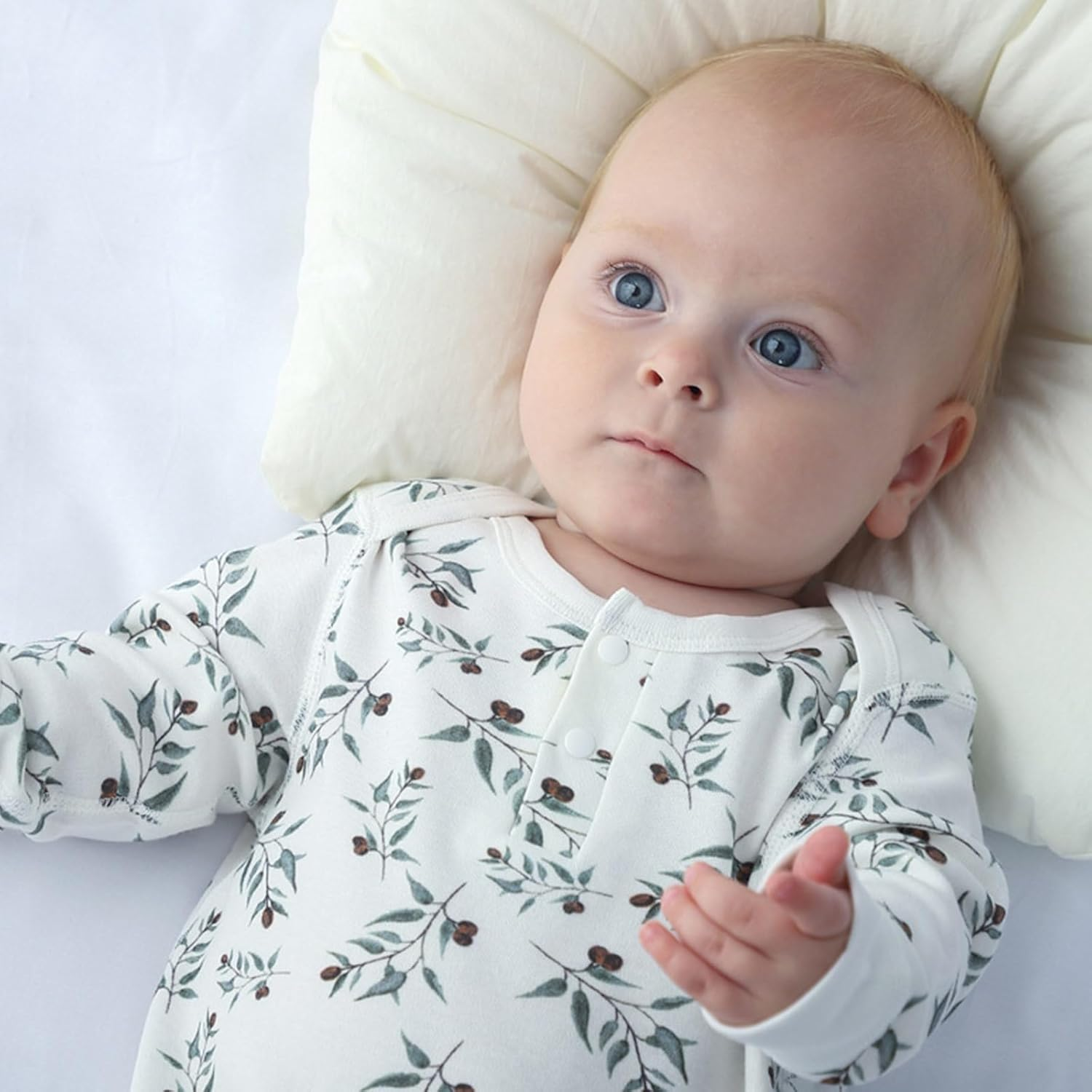 Cherie Kids 100% Organic Cotton Soft Baby Romper for Boys Girls Unisex, Long Sleeve, 0-24 Months image number 2