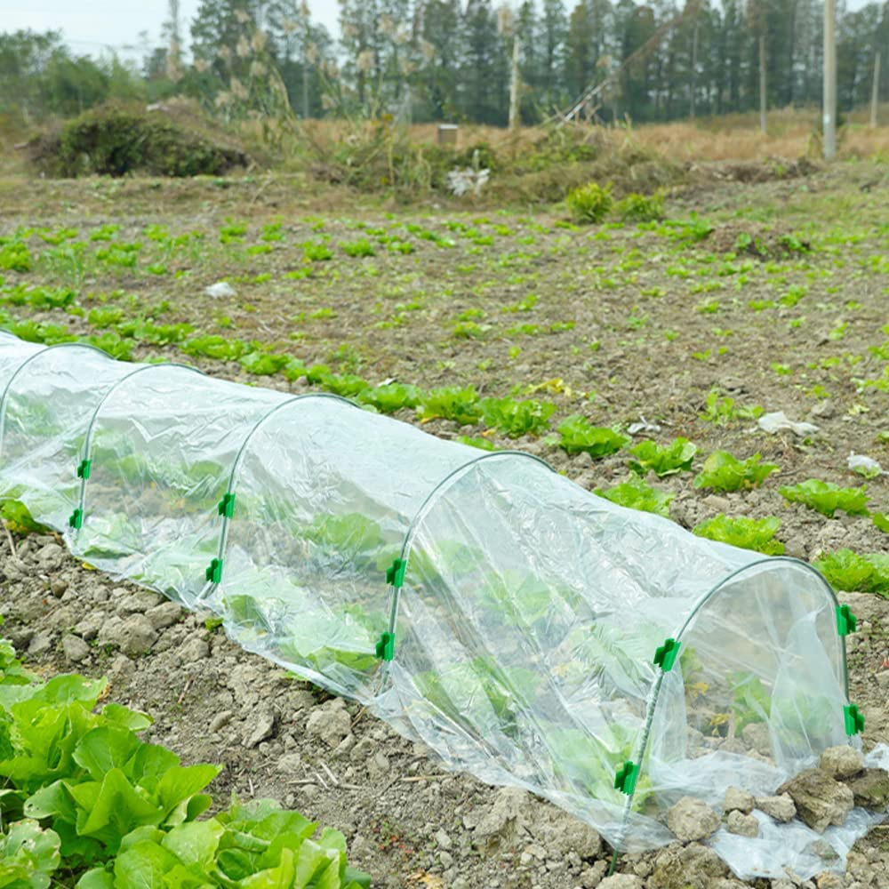 48Pcs Greenhouse Clamps, Greenhouse Clips, Film Row Cover Netting Tunnel Hoop Clip, Frame Shading Net Rod Clip for Garden Hoops, Grow Tunnel, Support Frame, 8Mm/0.31In image number 2