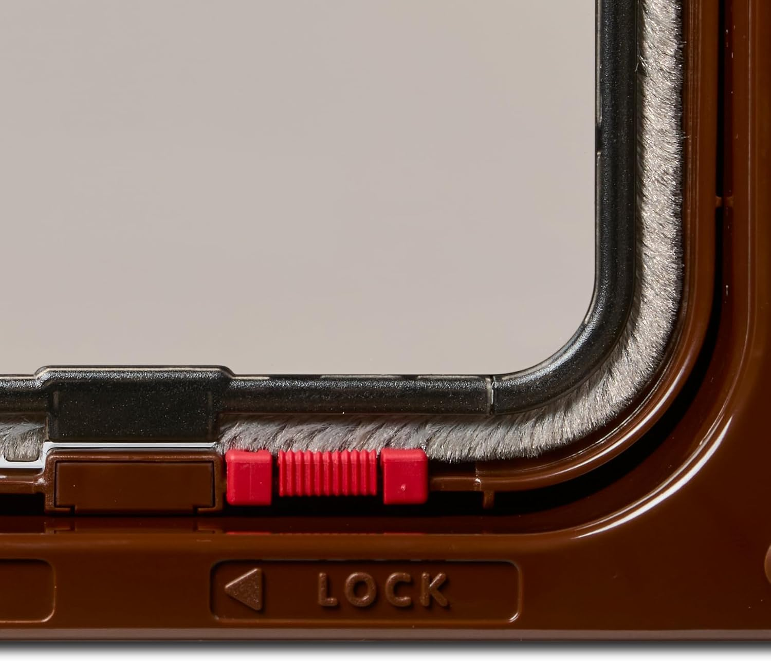 Cat Mate 2-Way-Locking Cat Flap with Door Liner to 50Mm (234) - Secure Lockable Door for Small to Medium Sized Cats, for UPVC, Wood and Wall, Brown