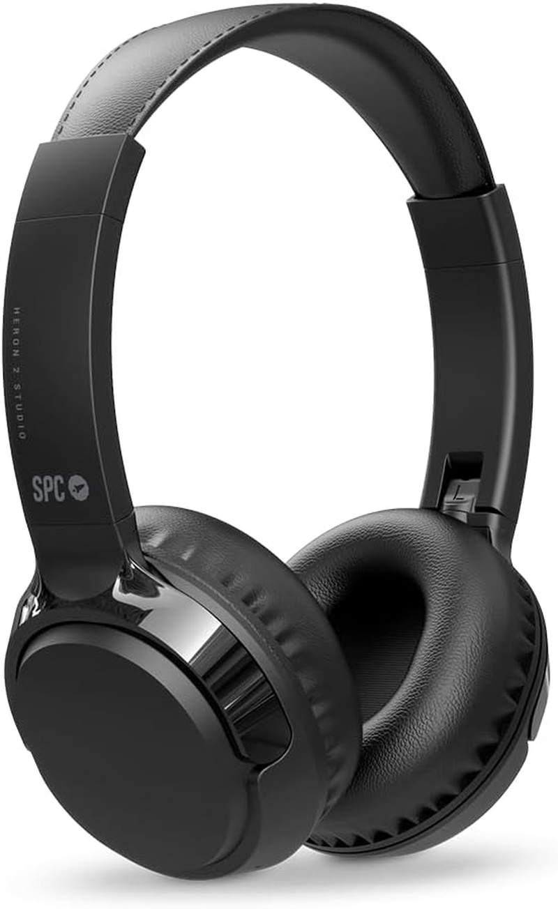 SPC Heron 2 Studio Wireless Bluetooth Headphones | ECO | 50 Hours Battery Life | Two Simultaneous Connections | Built-In Microphone | Adjustable and Foldable White Recycled Plastic
