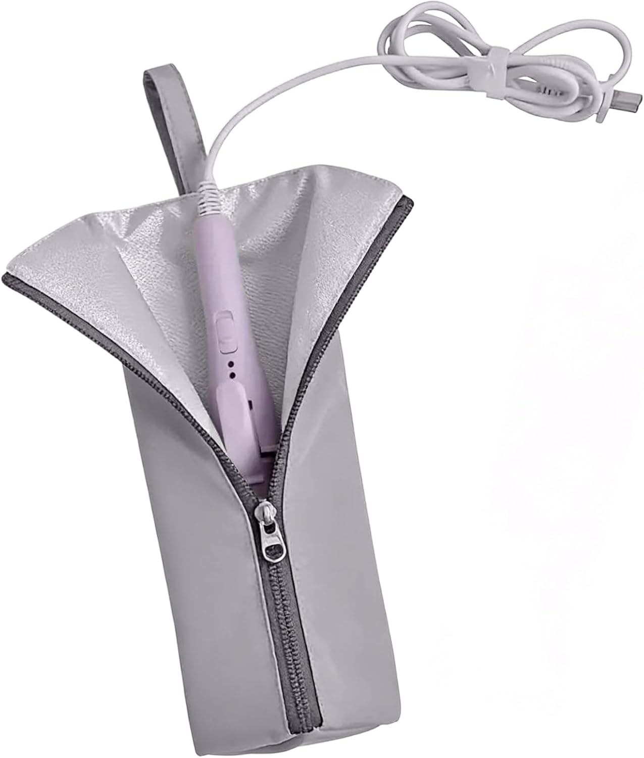 Curling Iron Travel Case - Heat Resistant Makeup Organizer,Portable Hair Tool Carrying Bag for Salon Vanity Table Home Makeup Station RV Travel Bathroom