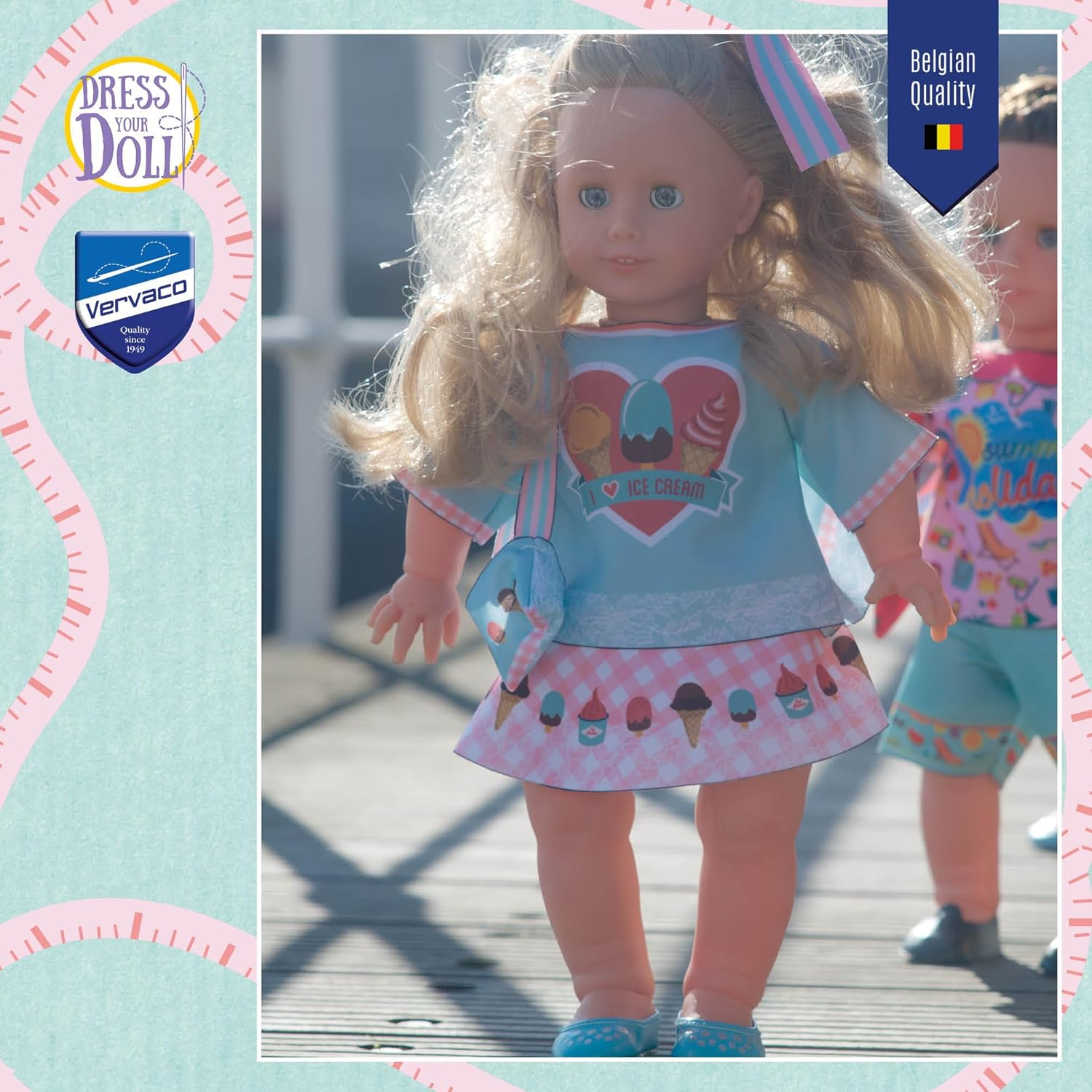 Vervaco Emily I Love Ice Cream Dress Your Doll Making Couture Outfit Set - N\A image number 5