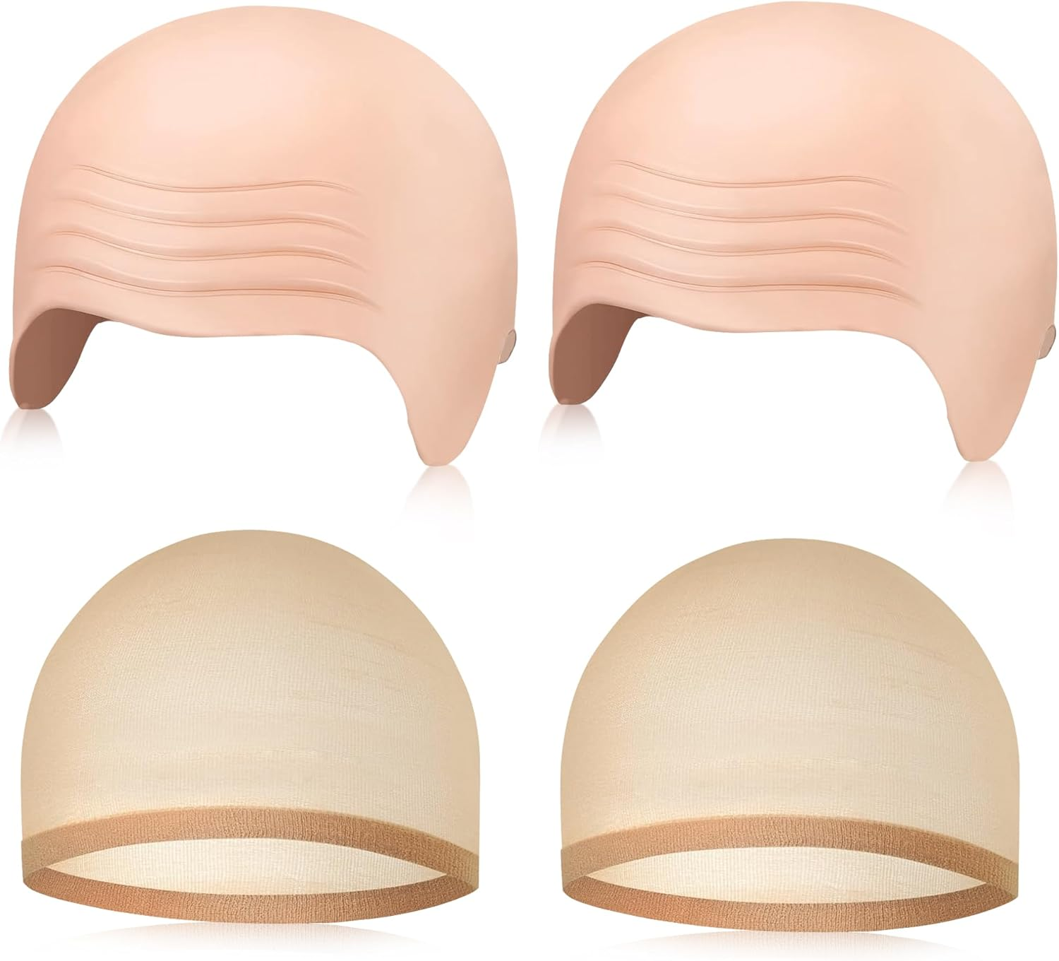 Halloween Bald Cap Bald Head Wig Caps for Adults Cosplay Party Supplies
