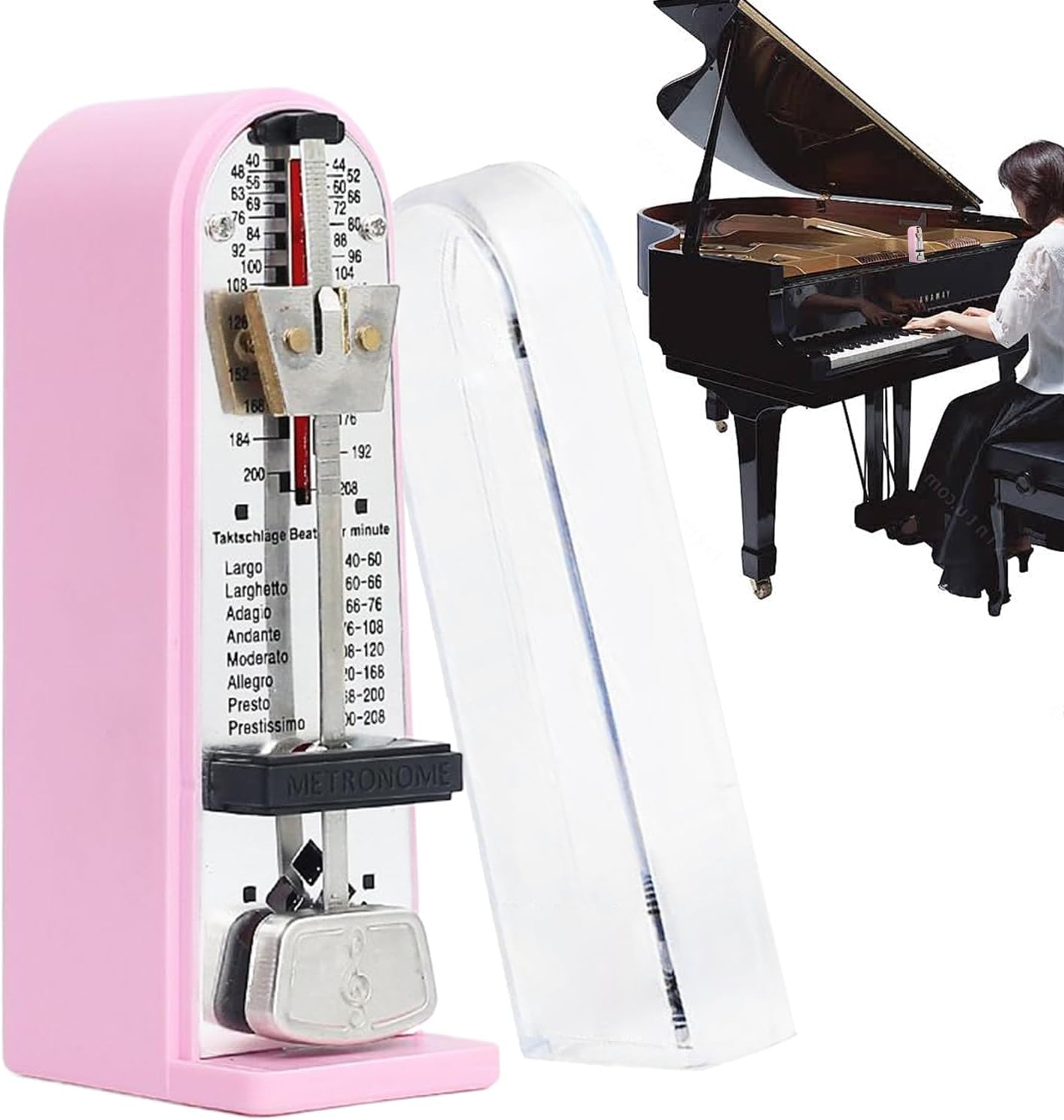 Mechanical Metronome, Accurate Professional Metronomes, Musical Instrument Practice Accessories for Violin Trumpet Flute Banjo Ukulele Guitar Drums