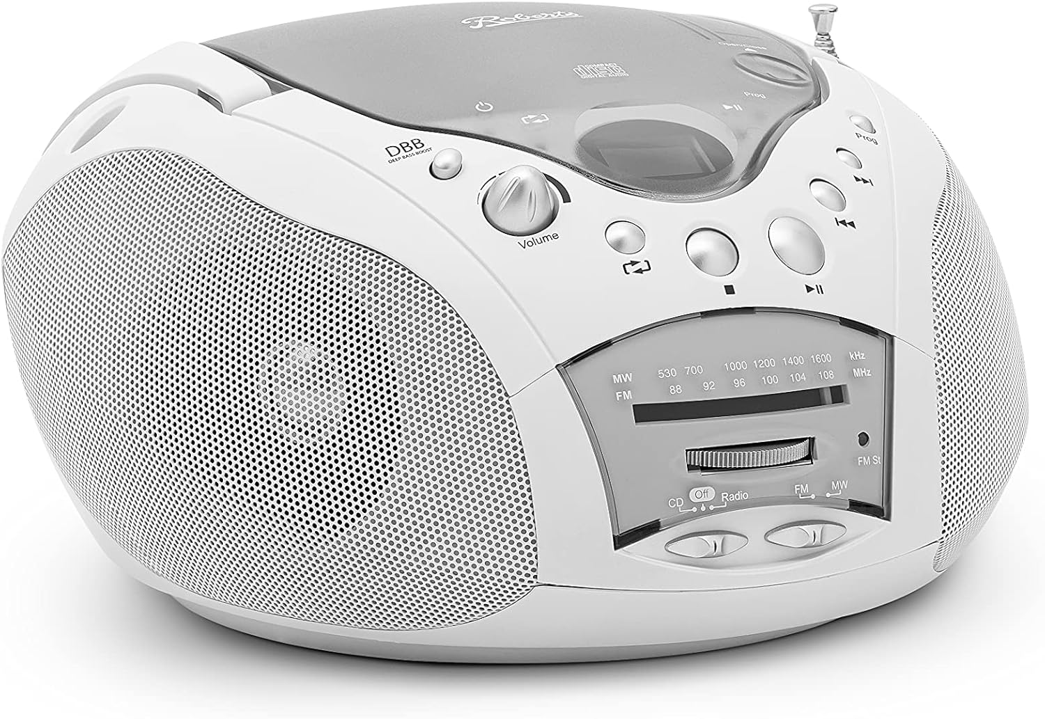 Roberts CD9959 LW/MW/FM Radio CD Player - White image number 3