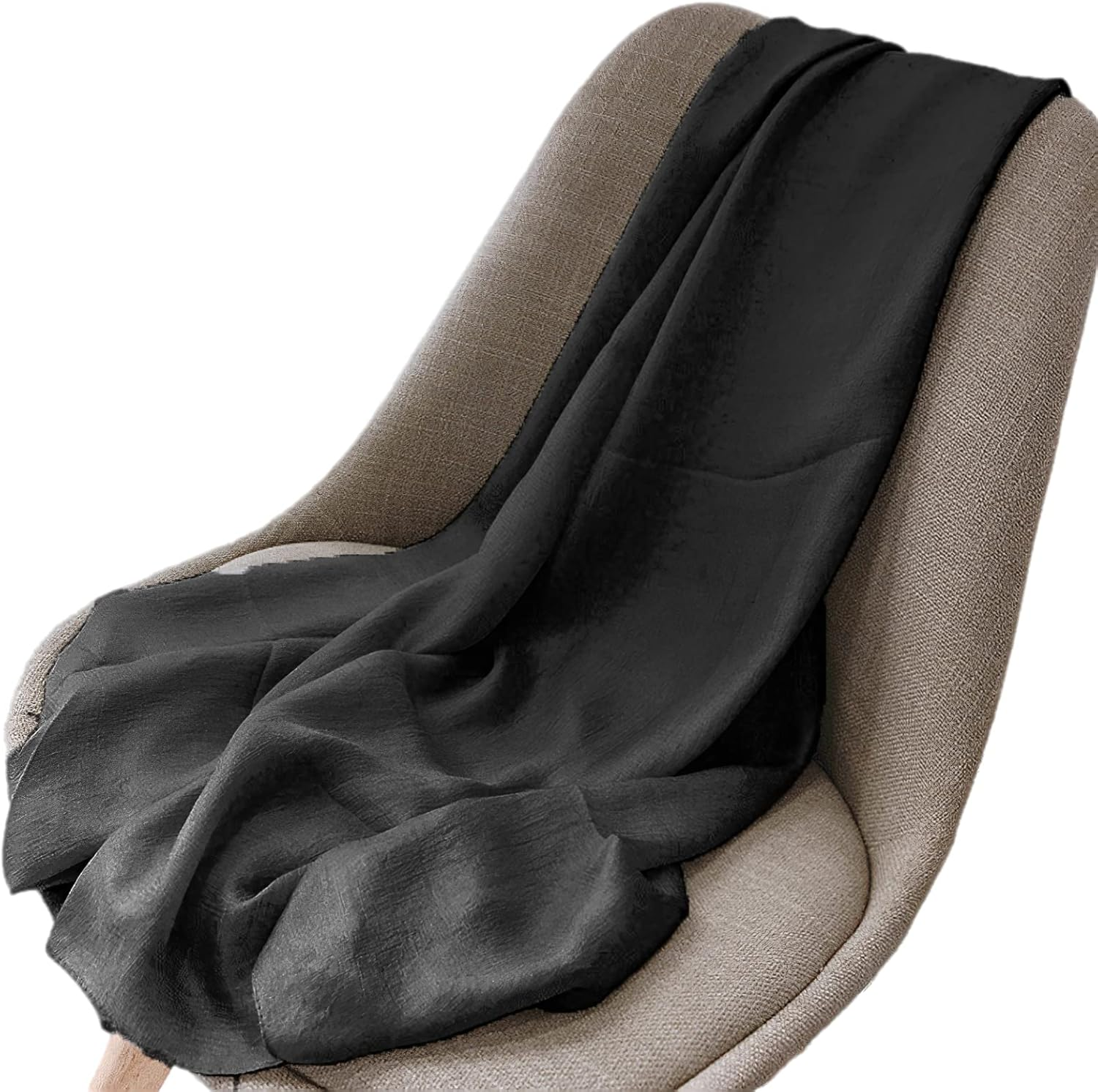 Amokk Long Scarves for Women Lightweight Solid Shawls and Wraps for Evening Dresses - Blue image number 5