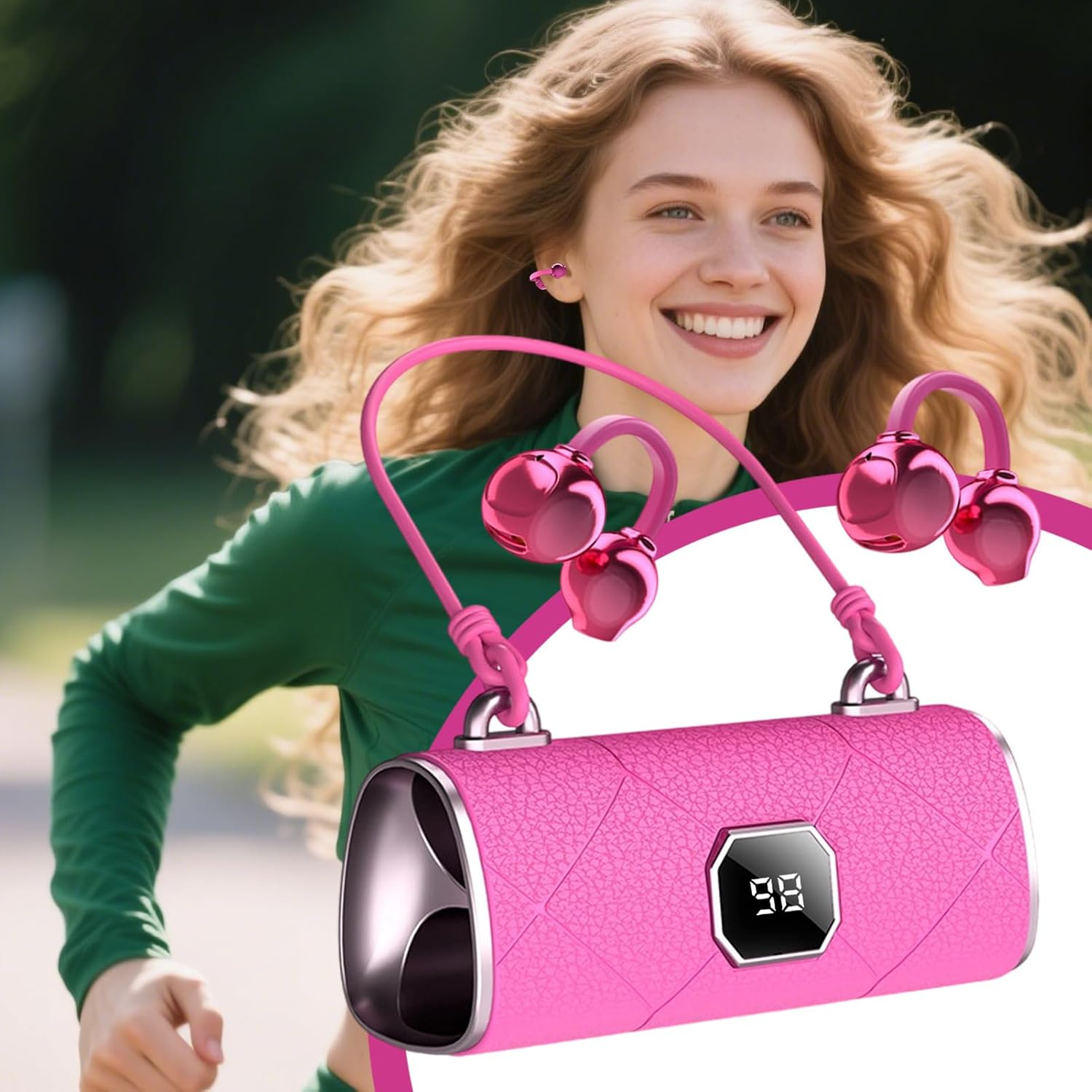 Lisutupode Clip on Earbuds - Handbag Clip on Headphones Cuff Earbuds - Noise Cancelling Headphones for Women Sports Workout Gym Running Cycling Travel Outdoor Commuting Birthday Work image number 6