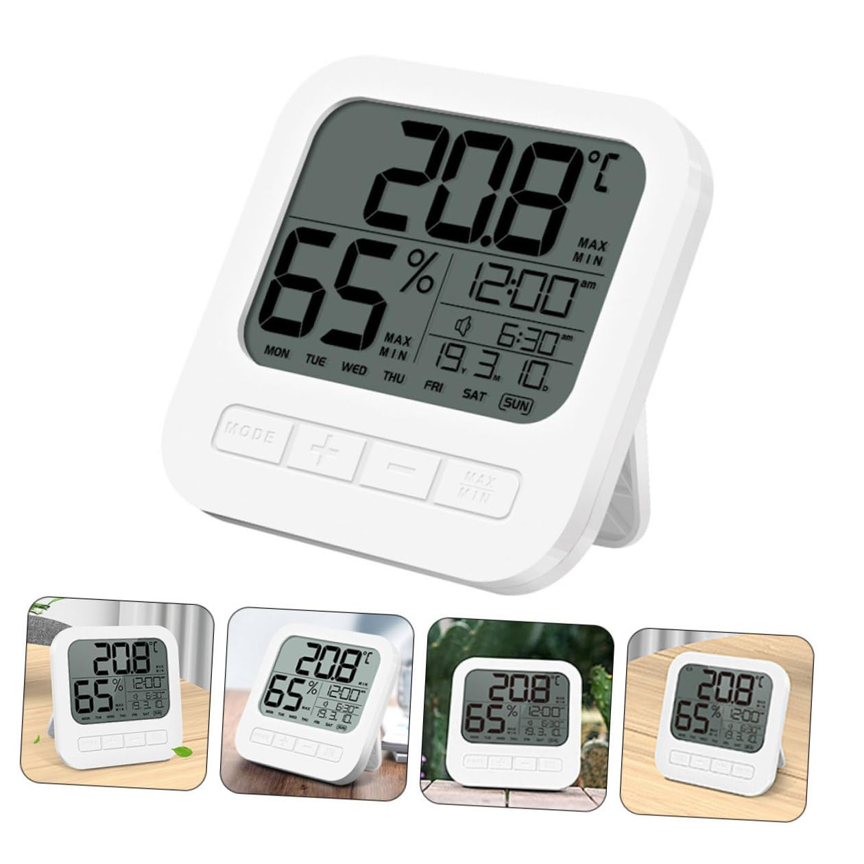 Digital Indoor Hygrometer Thermometer with High Accuracy Humidity LCD Display Records Alarm and Snooze for Home Nursery Office Climate Monitoring image number 5