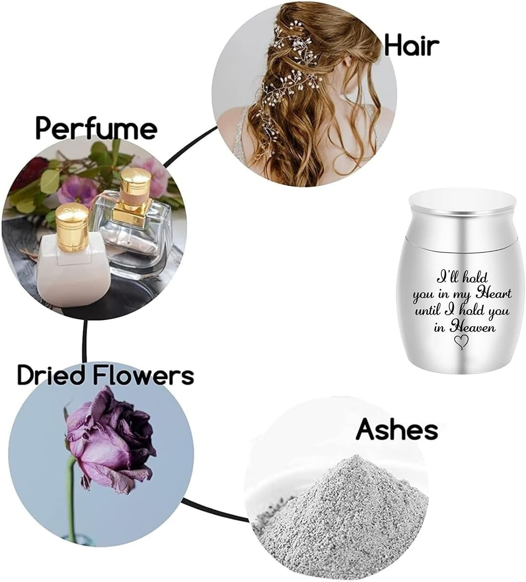 AIMALL Mini Stainless Steel Urn for Pet and Loved Ones' Ashes, Personalized Memorial Keepsake, Small Pet Ashes Pot, Perfume Bottle Design for Dogs, Cats, Birds, and Rabbits, Durable and Compact image number 3