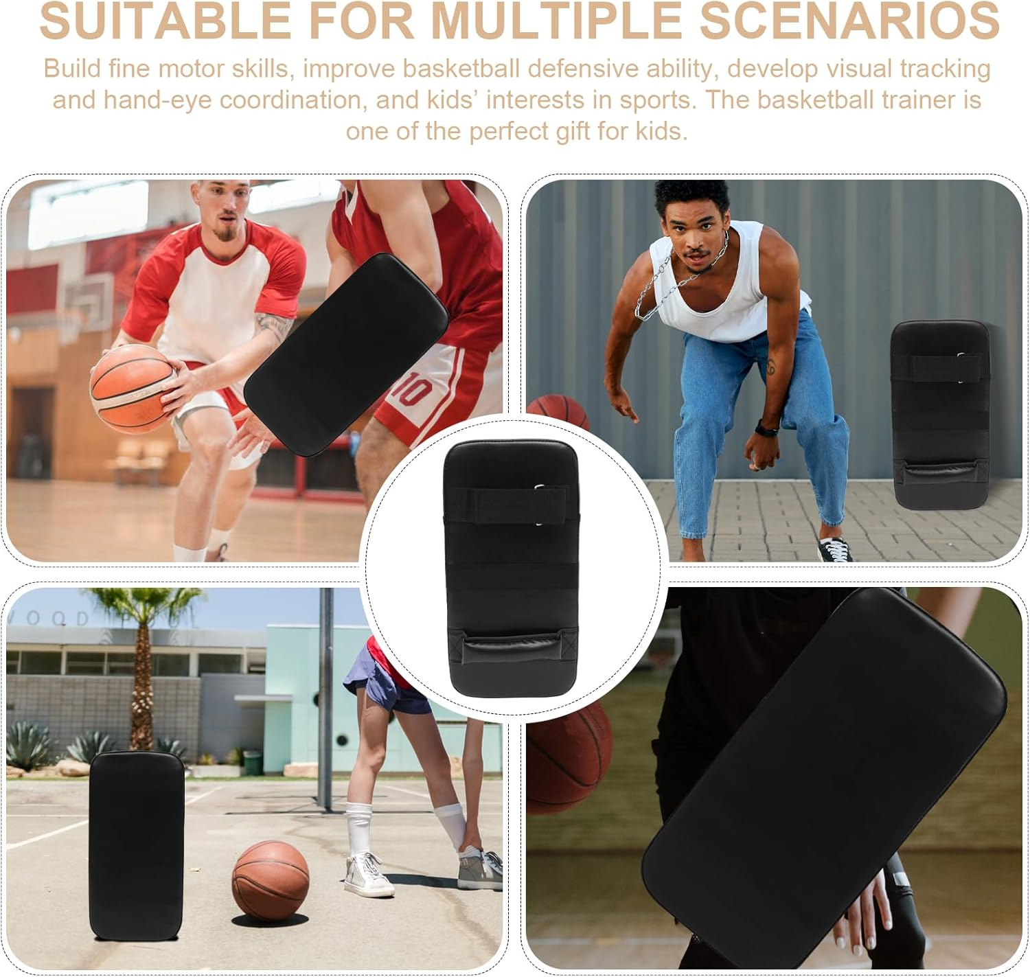 NOLITOY Basketball Training Blocking Pad Leather Sports Shield Blocking Pad Basketball Training Equipment for Boxing Basketball image number 2