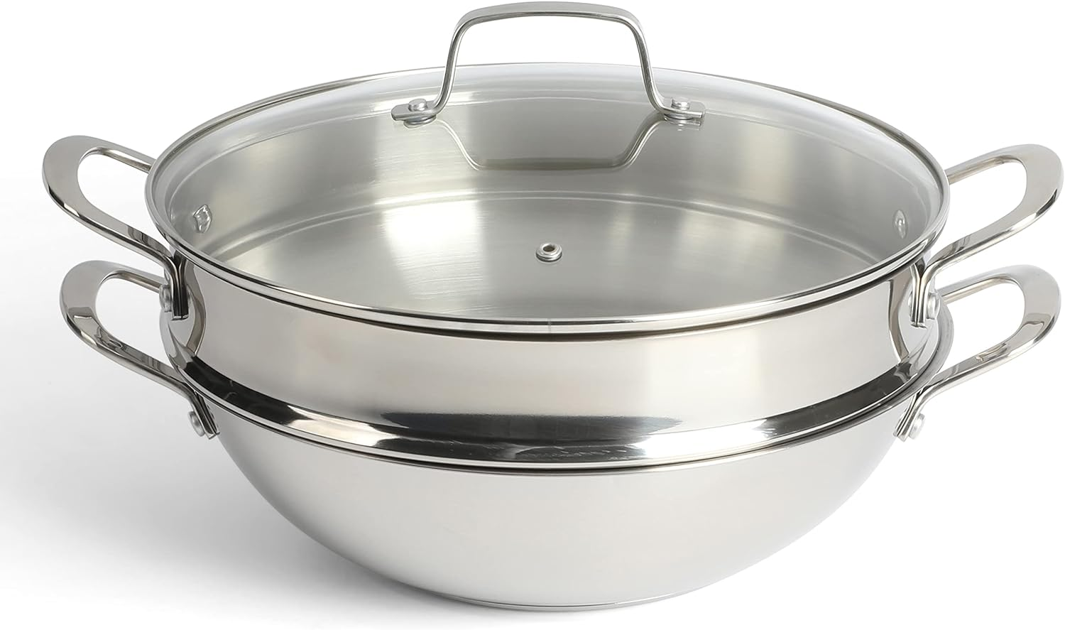 Martha Stewart Castelle 10 Piece 18/8 Stainless Steel Induction Safe Pots and Pans Non-Toxic Cookware Set image number 1