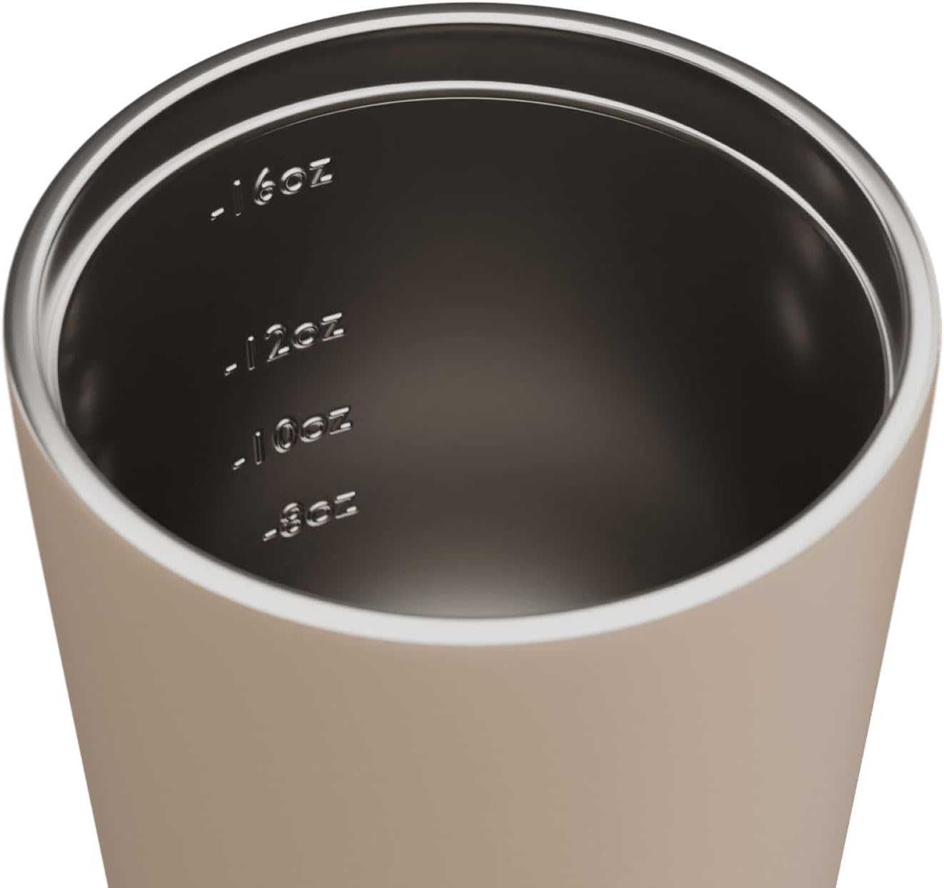 Made by Fressko Reusable Coffee Cup - Stainless Steel Insulated Mug - Leak Proof Travel Cup for Hot/Cold Drinks - 3 Hr Heat Retention - Fits Car Holders & Coffee Machines - Oat - 16Oz 450Ml image number 1