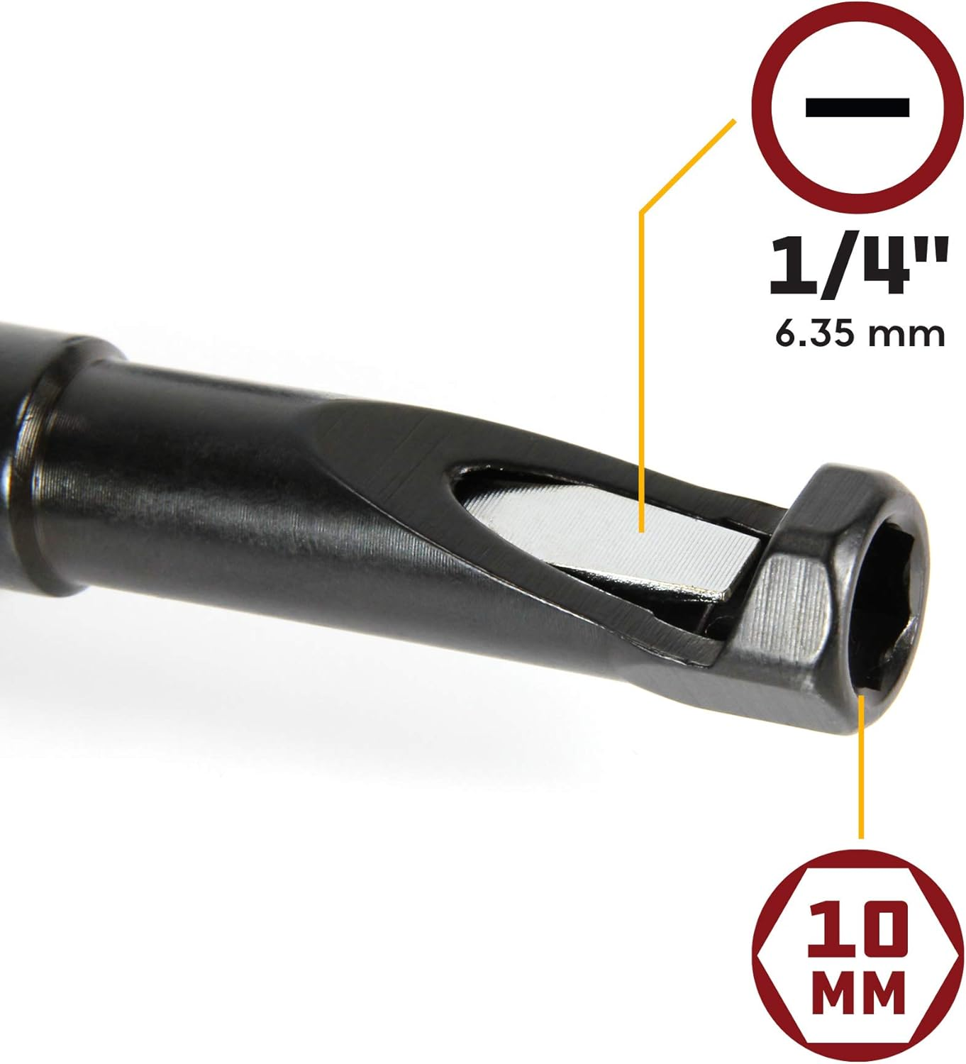 Powerbuilt 10 Millimeter Jam Nut Valve Adjustment Tool, Slotted Valve Adjusting Stud, Honda, Nissan, Toyota, Japanese Vehicle Engines - 648827