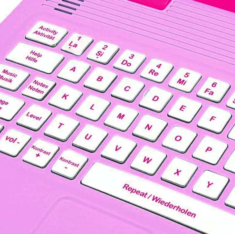 Lexibook Barbie Educational and Bilingual Laptop in English/German, Toy for Kids with 124 Activities to Learn, Play and Music, Pink, Jc598Bbi3