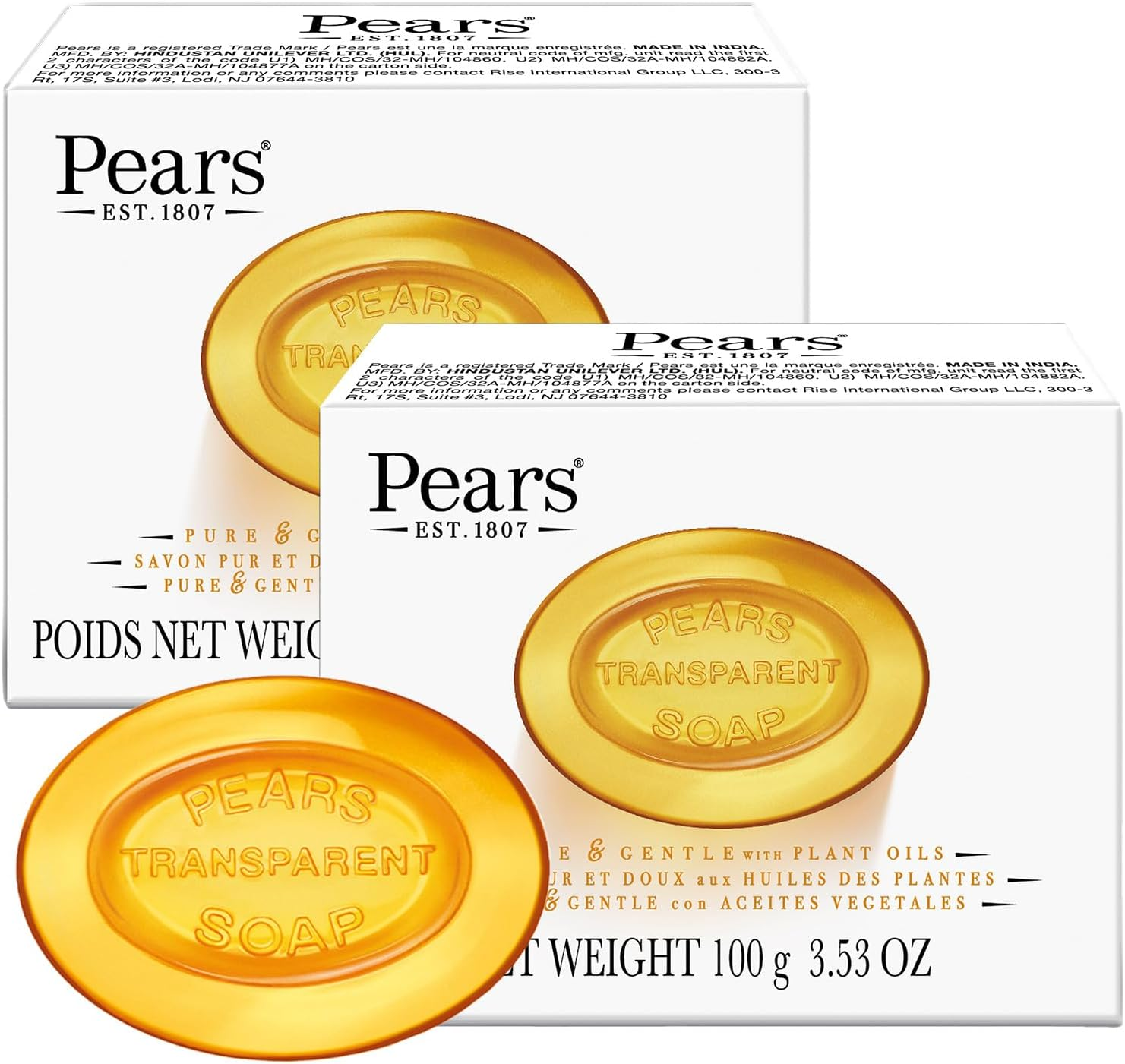 Pears Transparent Glycerin Bar Soap 3.5 Oz Each (Two Pack) image number 5