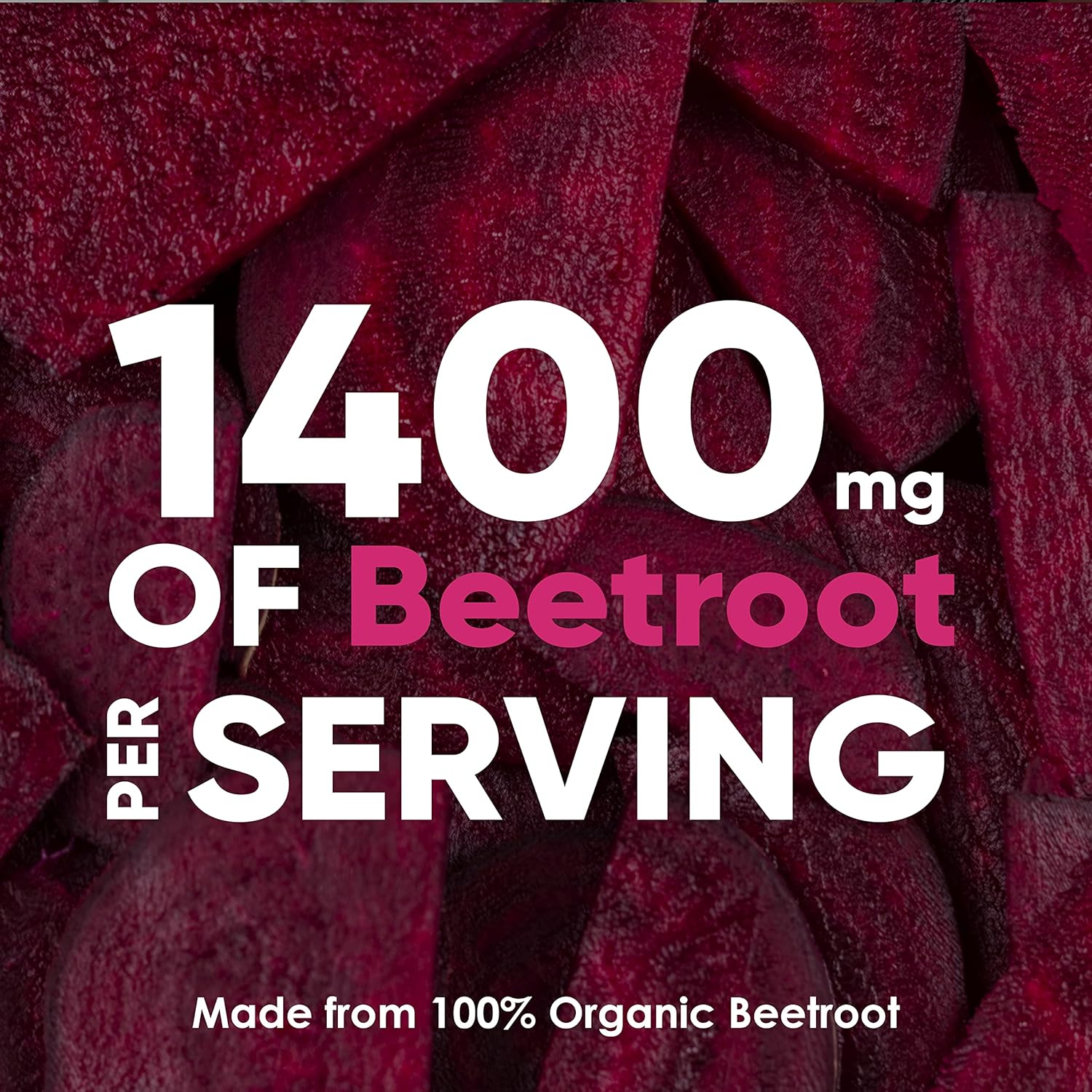 NEW Organic Beetroot Capsules 1400Mg per Serving HIGH POTENCY (700Mg per Capsule) 120 Vegan Capsules, Non-Gmo Raw Beet Root Powder, Beta Vulgaris Supplement, Powerful Nitric Oxide Boosting Beetroot image number 2