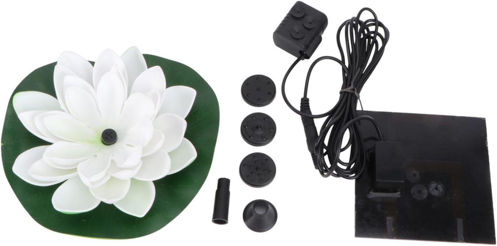 Solar-Powered Floating Lotus Fountain White Energy-Saving Garden Water Feature Pump for Outdoor Fish Ponds and Decorative Water Circulation with Low Noise Operation image number 6