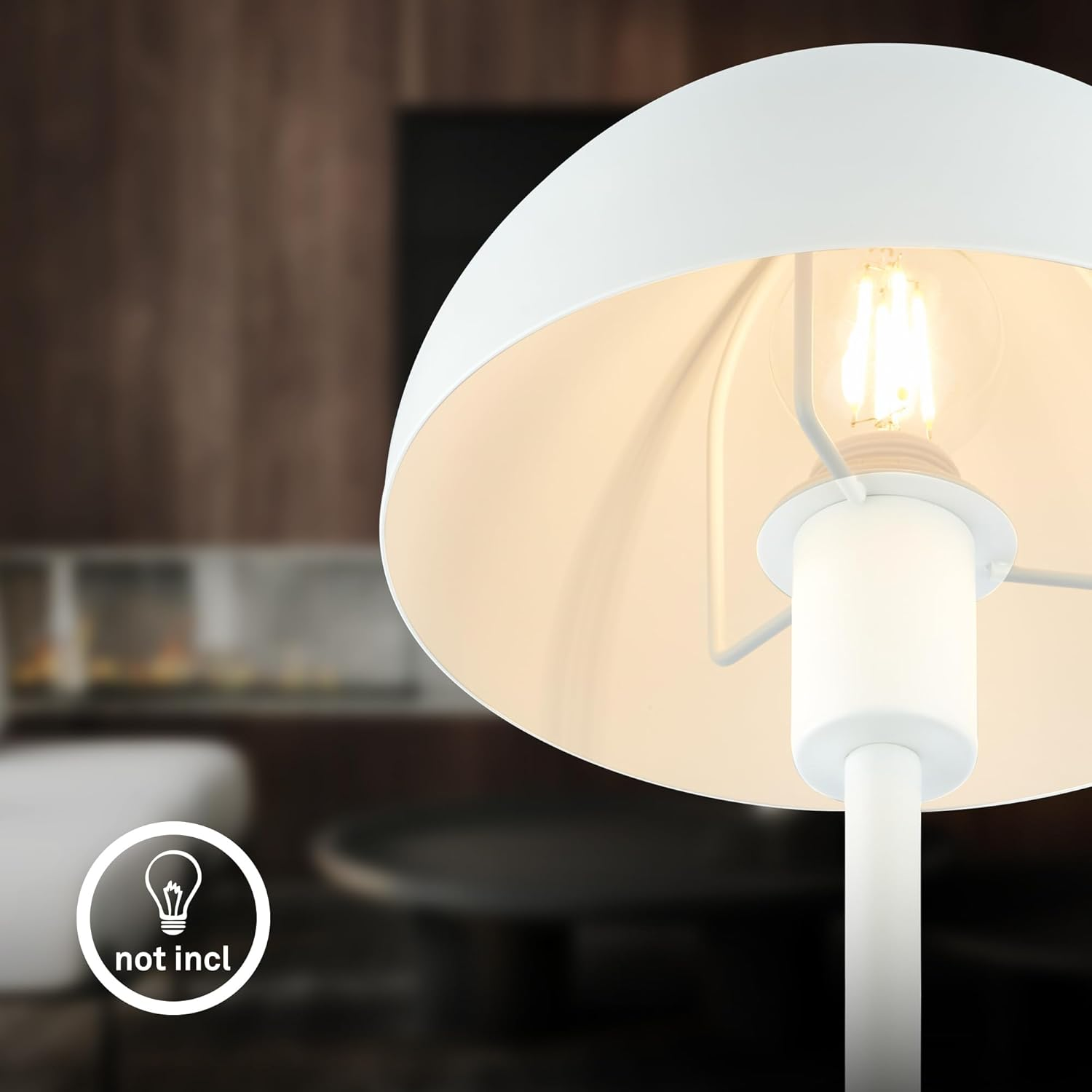 BRILONER - Bedside Lamp with Cable Switch, E14 Socket, Table Lamp, Desk Lamp, Reading for Bed, 18 X 35 Cm, White image number 6