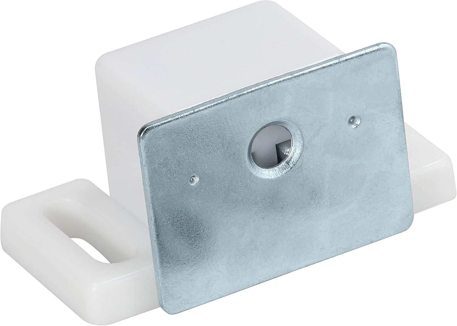 Rok Hardware Heavy Duty 15 Lb High Magnetic Catch White/Nickel 10 Pack